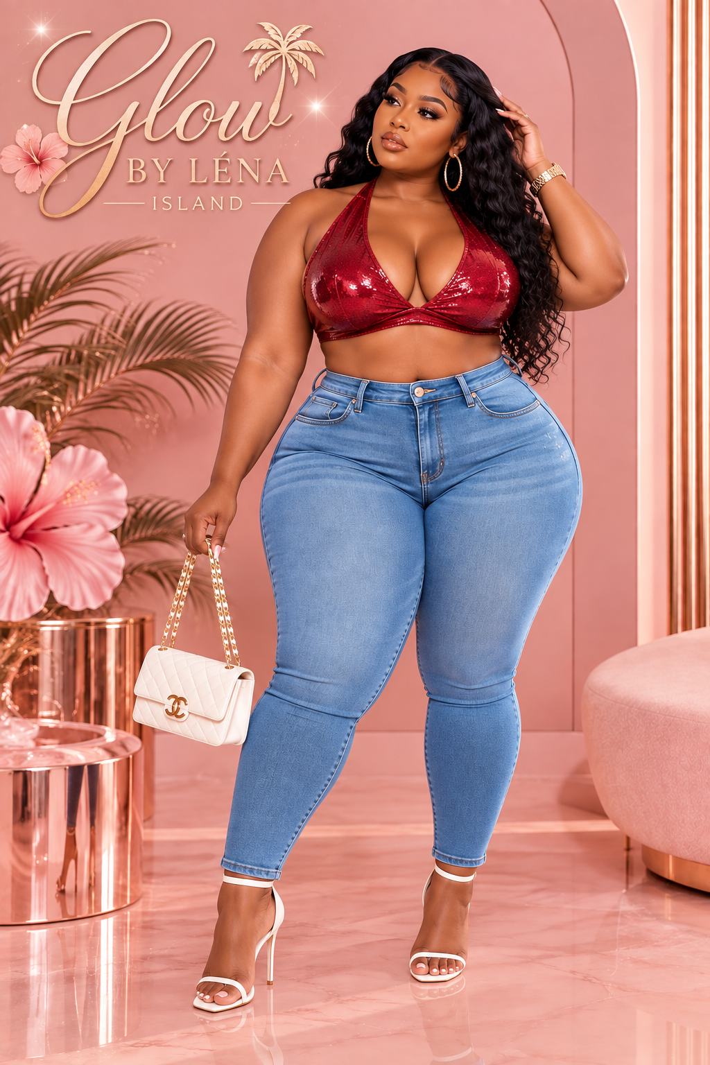 👖 Jean Sculptant Taille Haute « Peach Butt » 🍑✨