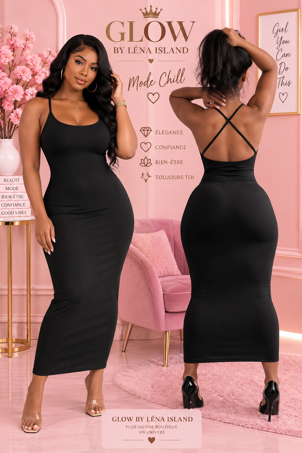 ✨ Robe Longue Dos Nu Chic & Élégante ✨