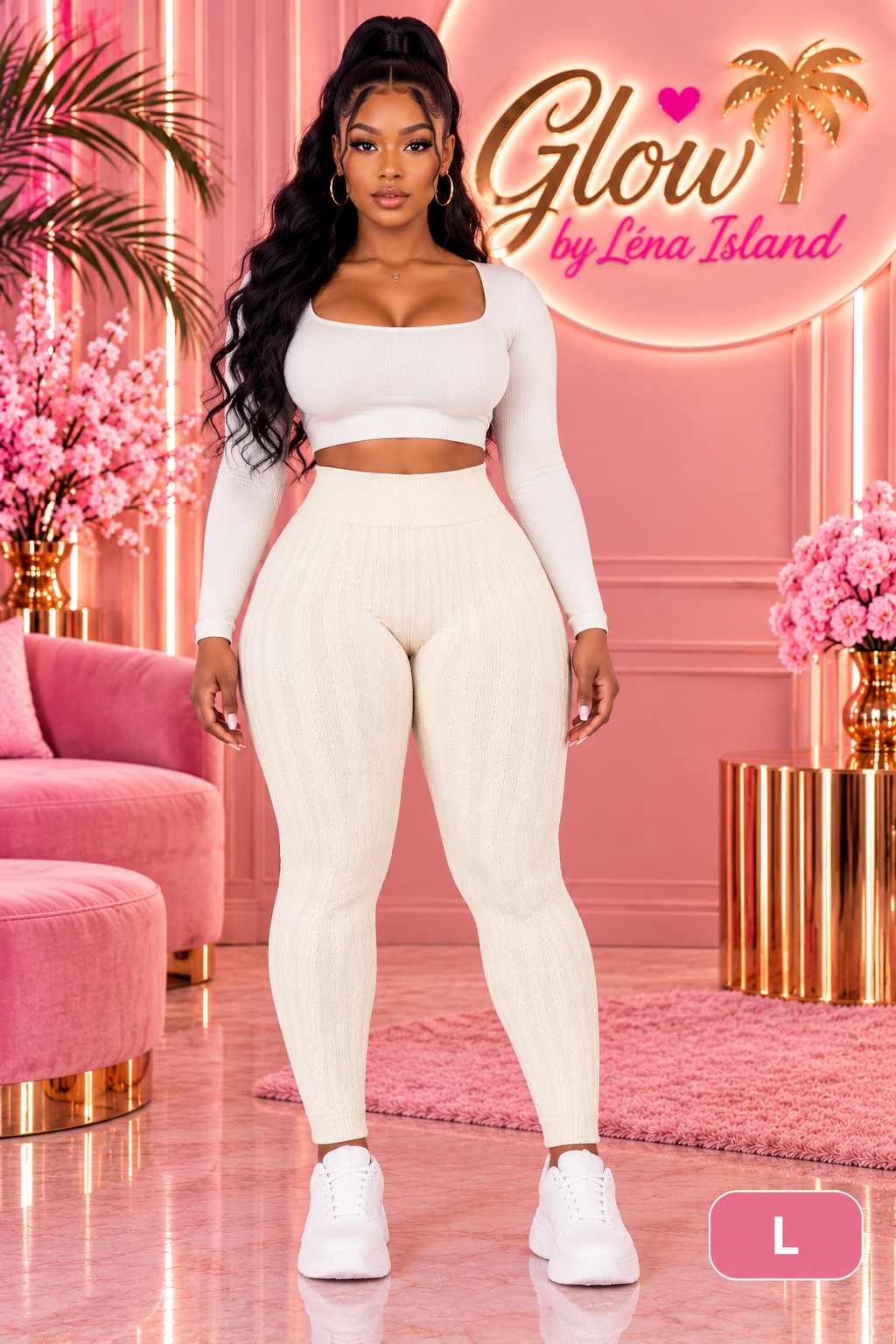 🌸 Legging Côtelé Femme Gainant – Taille Haute & Confort Absolu ✨🦋