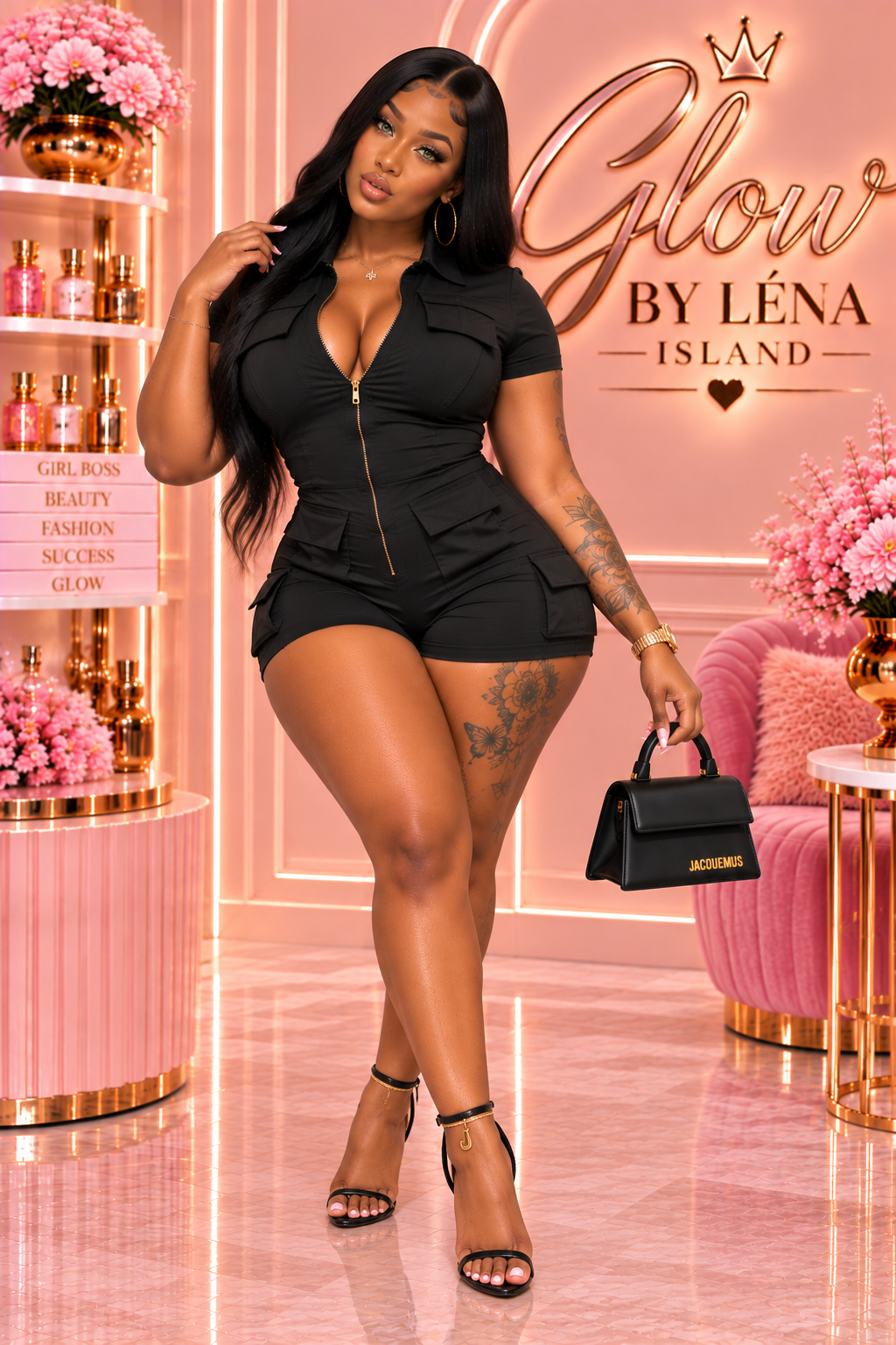 💕 Combinaison Short Zippée Femme – Style Chic & Décontracté ✨