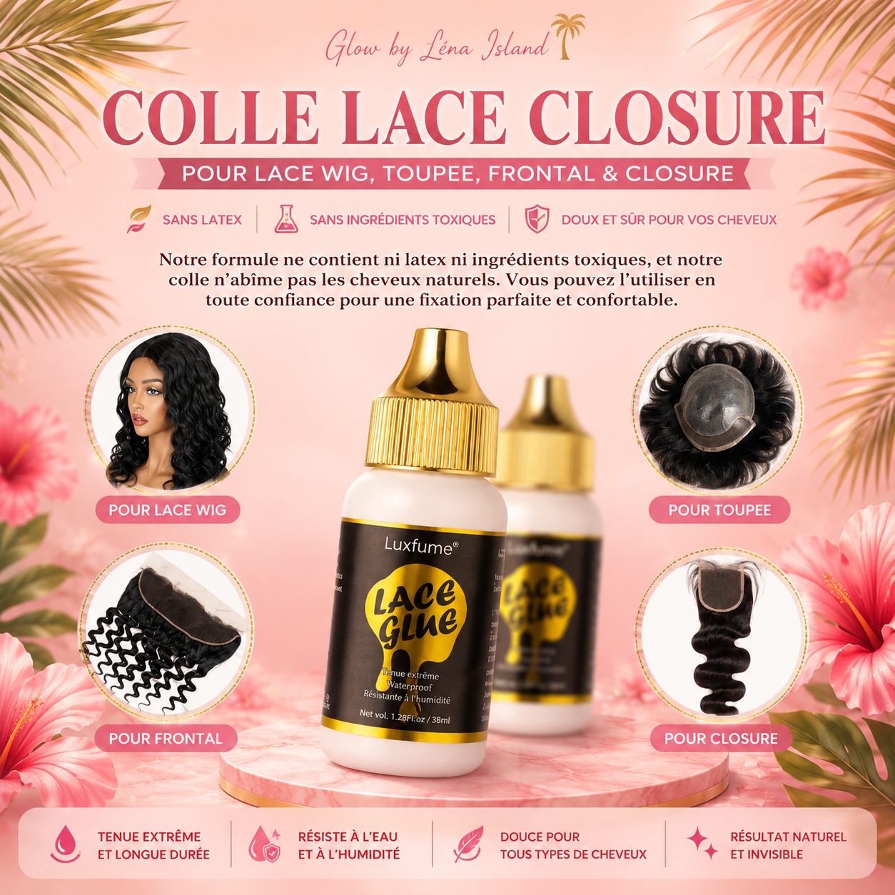 Colle Lace Waterproof Ultra Fixation | Tenue Longue Durée 💧✨
