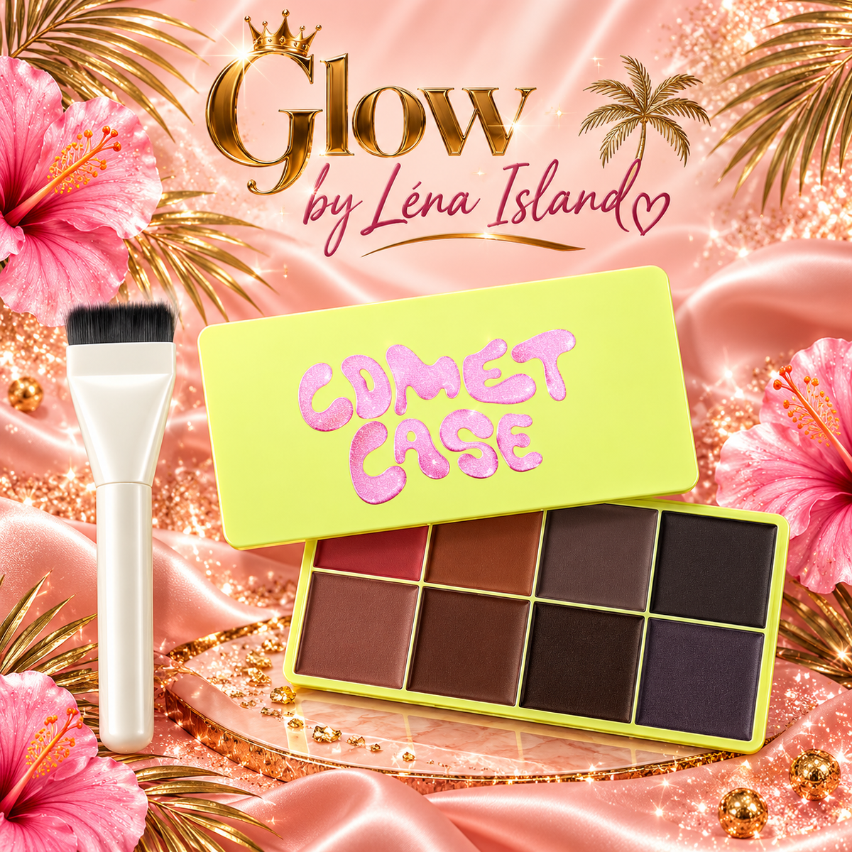💖✨ Palette Maquillage 3-en-1 – Blush, Sourcils & Highlighter 💄🌸