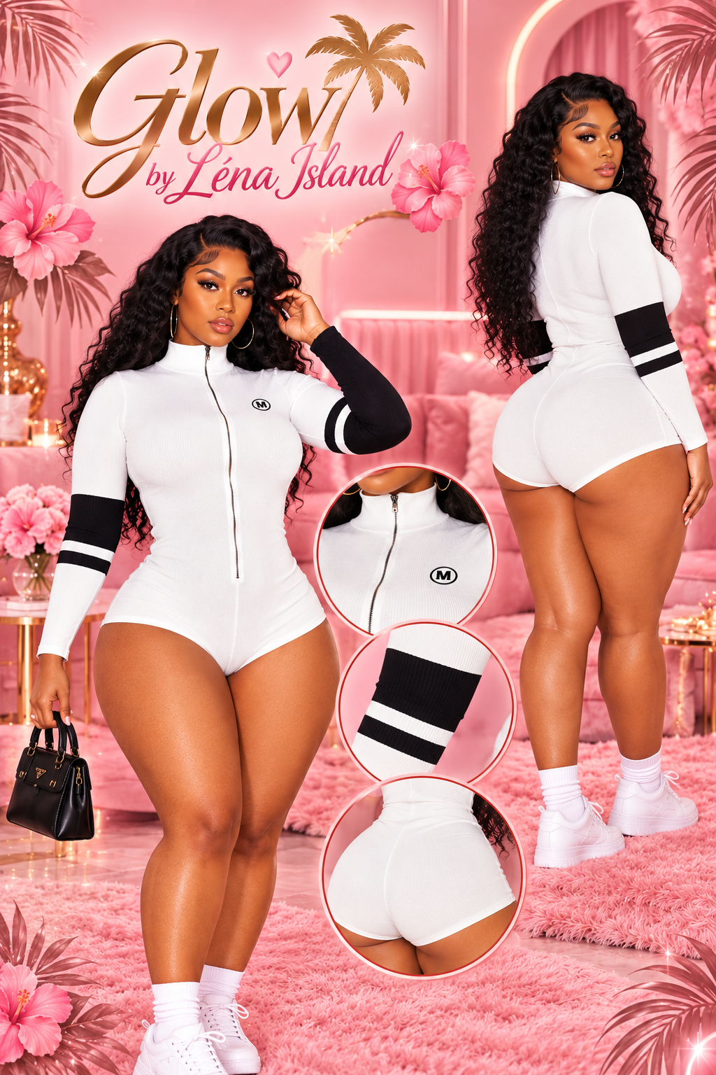 🤍✨ Combinaison Côtelée Blanche Femme – Élégance & Style Chic 🦋
