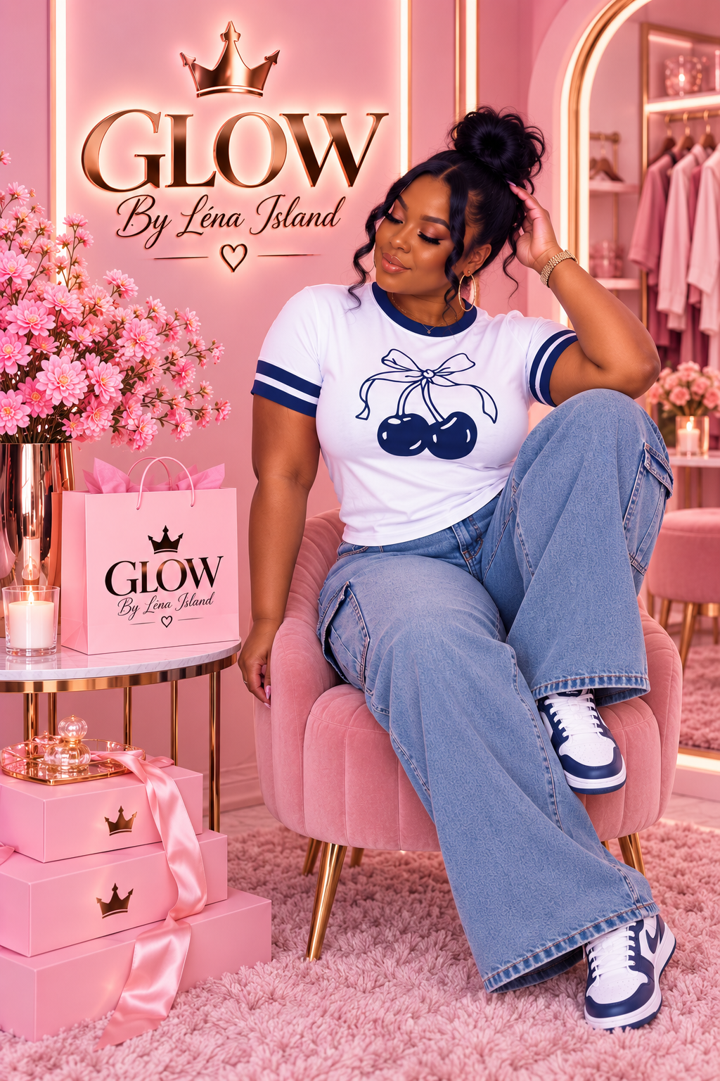 🍒 T-Shirt Cherry Y2K – Glow By Léna Island 🍒
