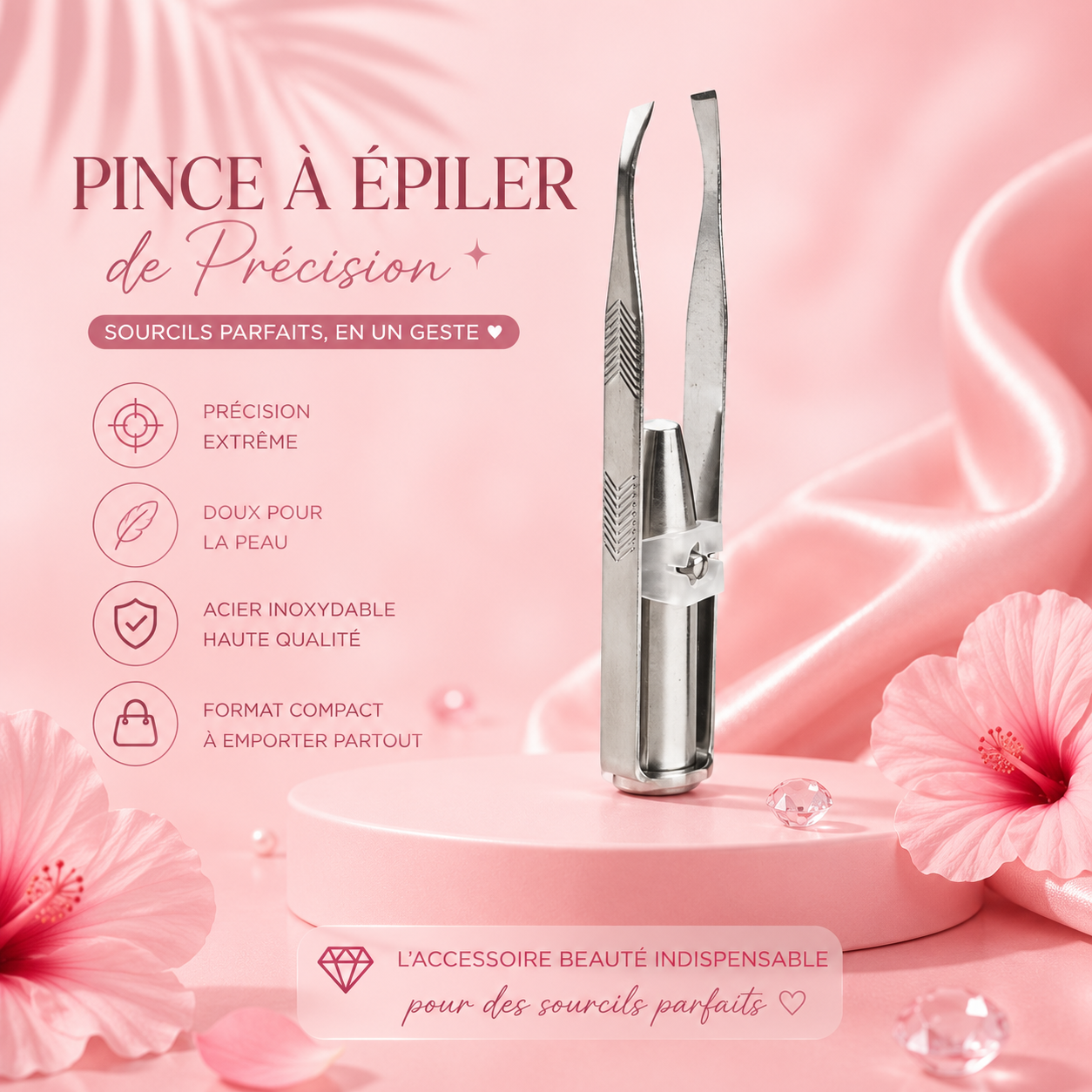 ✨ Pince à épiler LED de précision ✨