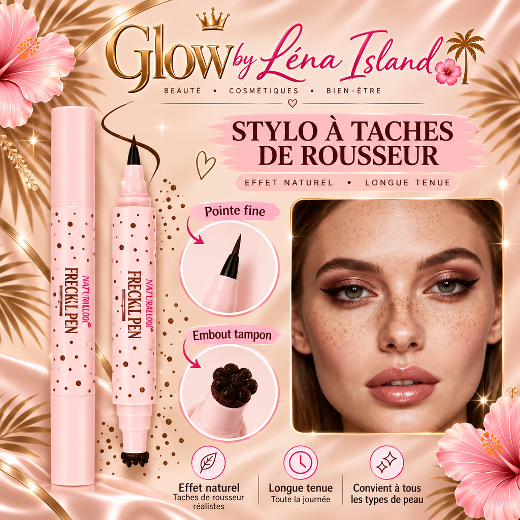 ✨Stylo à Taches de Rousseur Double Embout – Effet Naturel & Waterproof 🧸🤎
