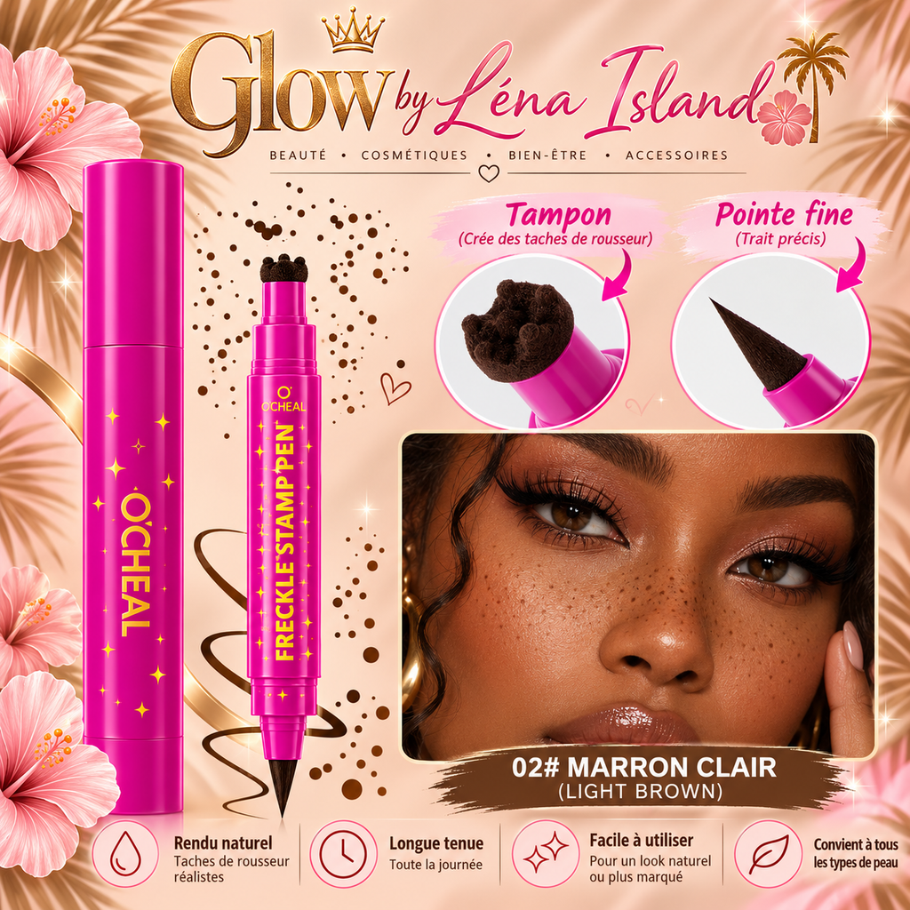 ✨Stylo à Taches de Rousseur Double Embout – Effet Naturel & Waterproof 🧸🤎