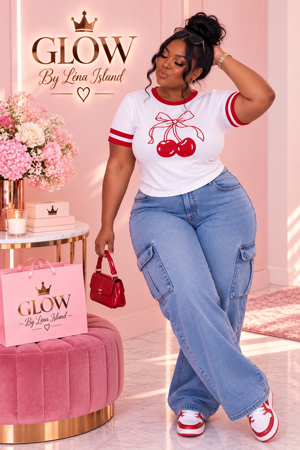 🍒 T-Shirt Cherry Y2K – Glow By Léna Island 🍒