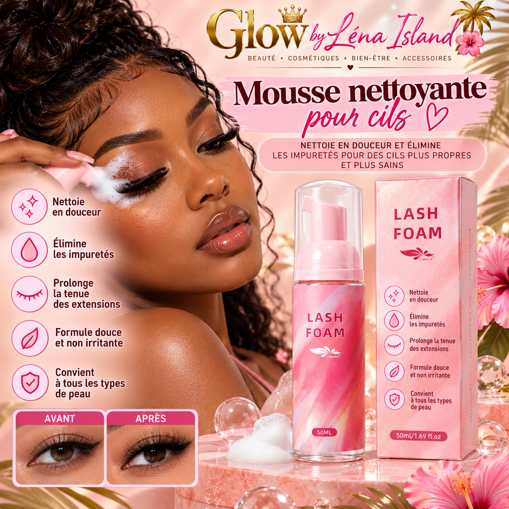 🫧💕Mousse Nettoyante pour Extensions de Cils – Shampooing Doux 50 ml ✨👁️