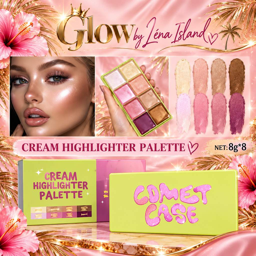 💖✨ Palette Maquillage 3-en-1 – Blush, Sourcils & Highlighter 💄🌸