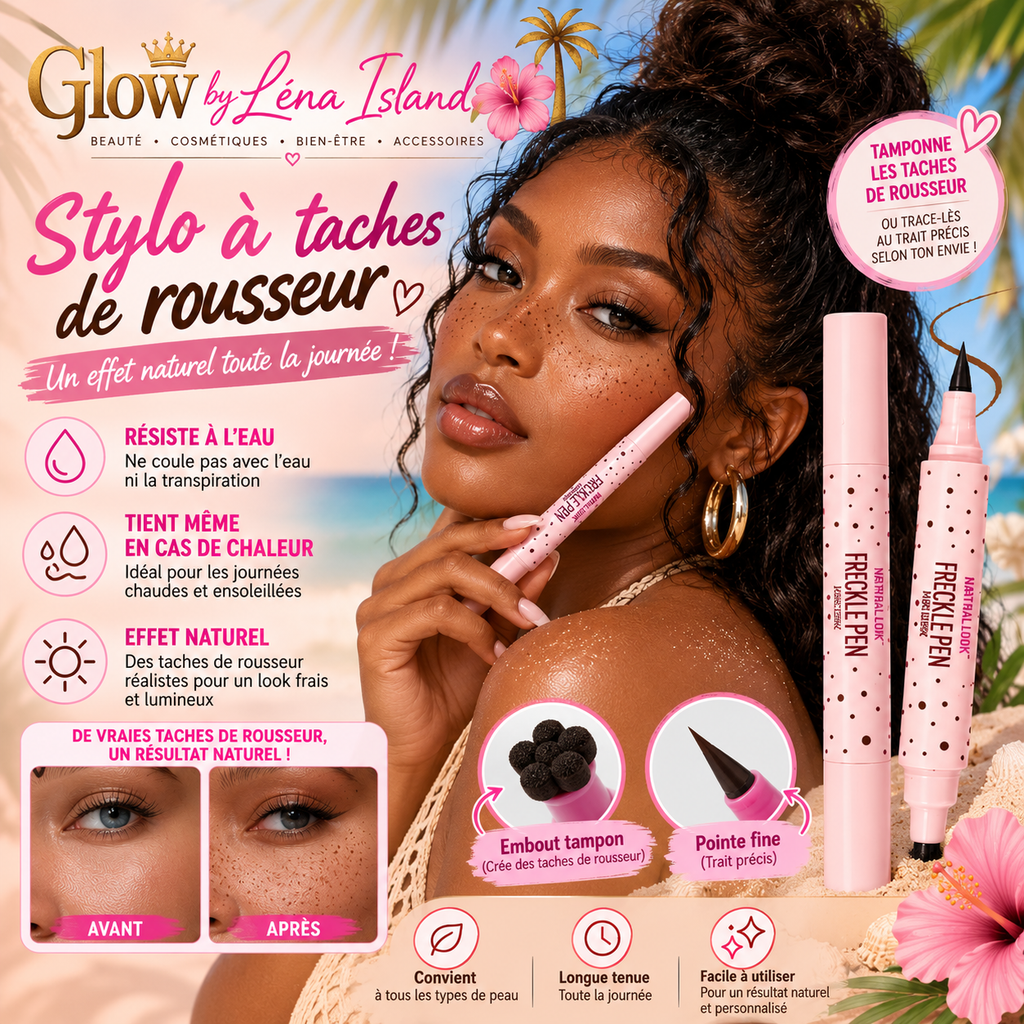 ✨Stylo à Taches de Rousseur Double Embout – Effet Naturel & Waterproof 🧸🤎