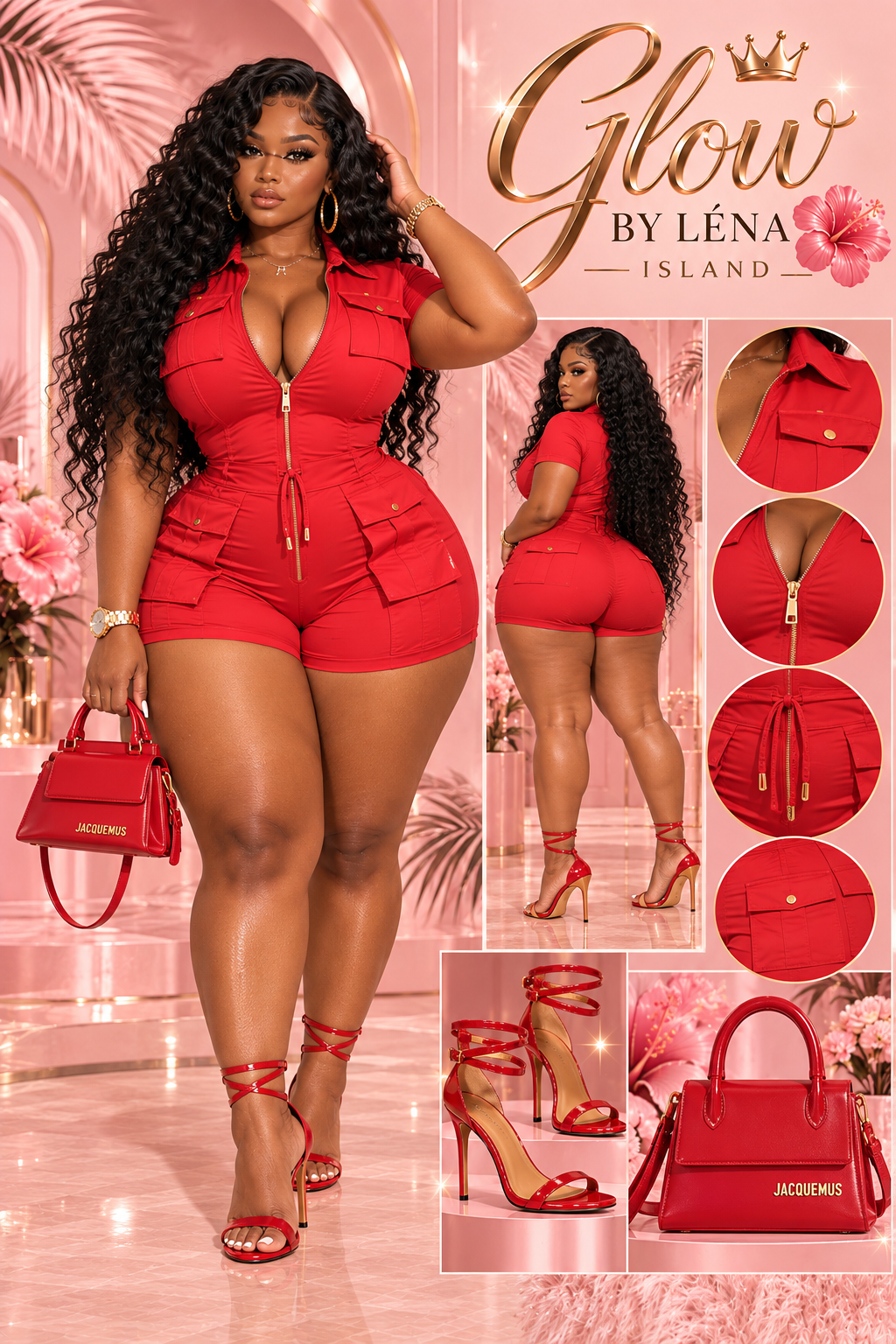 💕 Combinaison Short Zippée Femme – Style Chic & Décontracté ✨