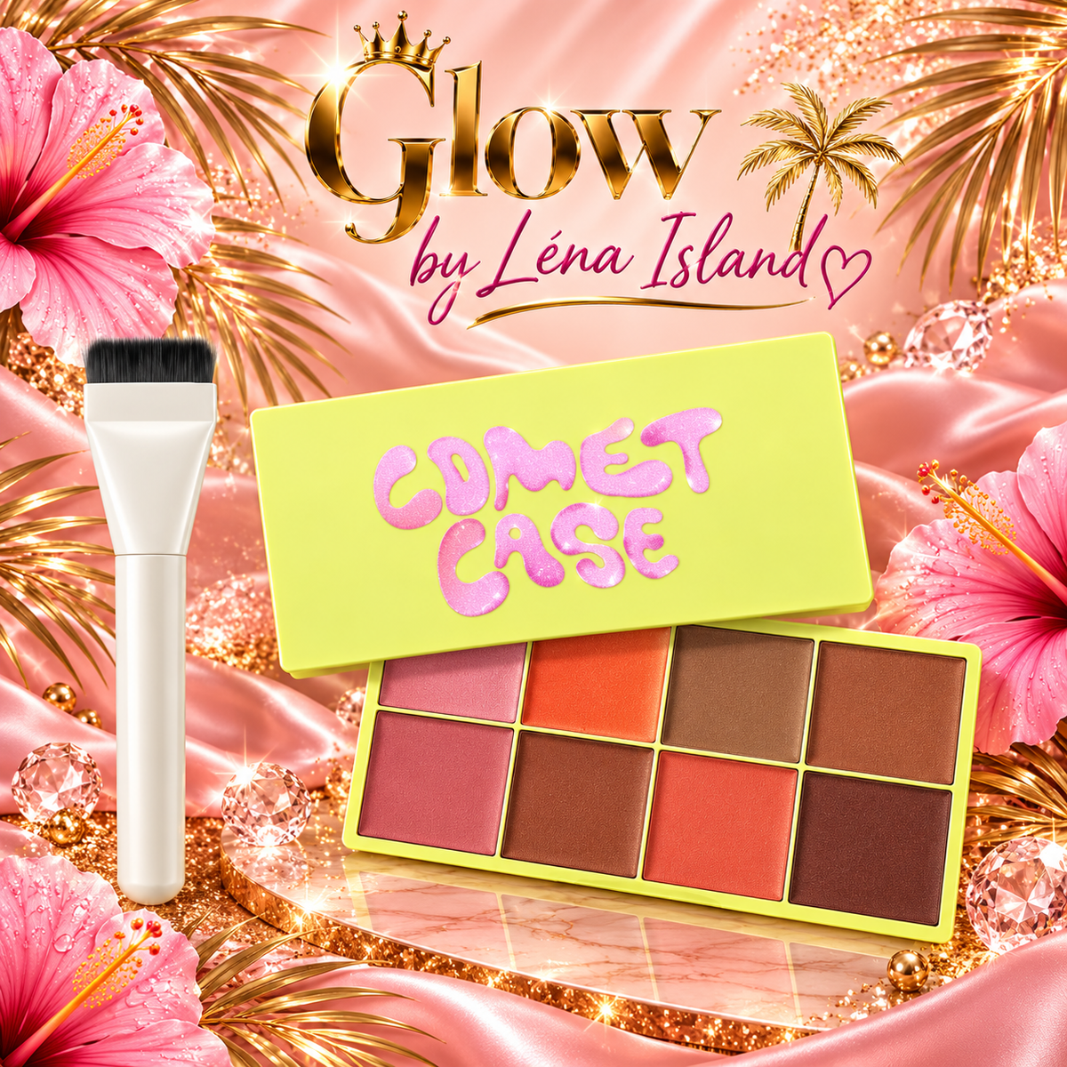 💖✨ Palette Maquillage 3-en-1 – Blush, Sourcils & Highlighter 💄🌸
