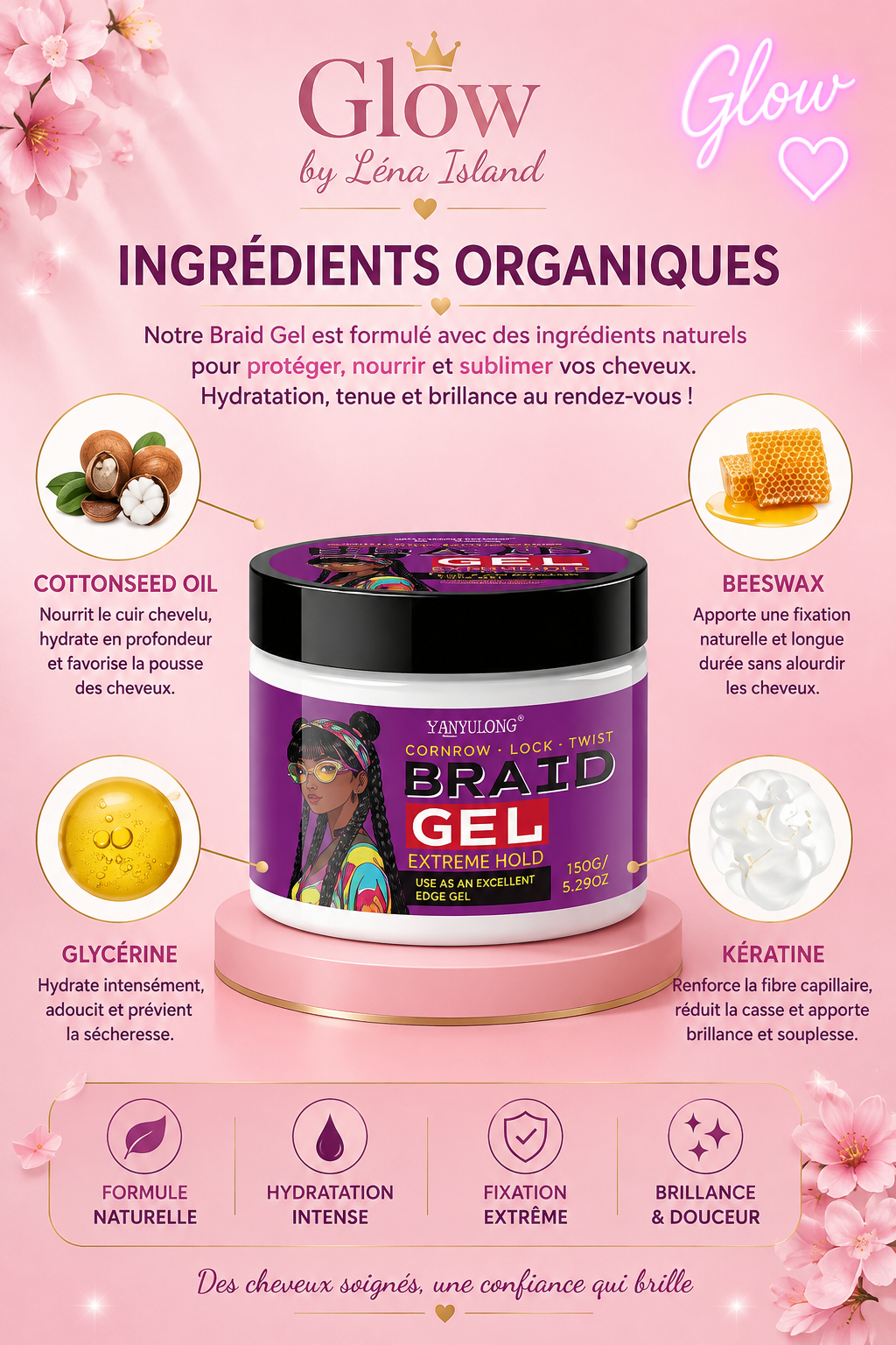 Braid Gel Extreme Hold 💕 – Gel Coiffant Anti-Frisottis