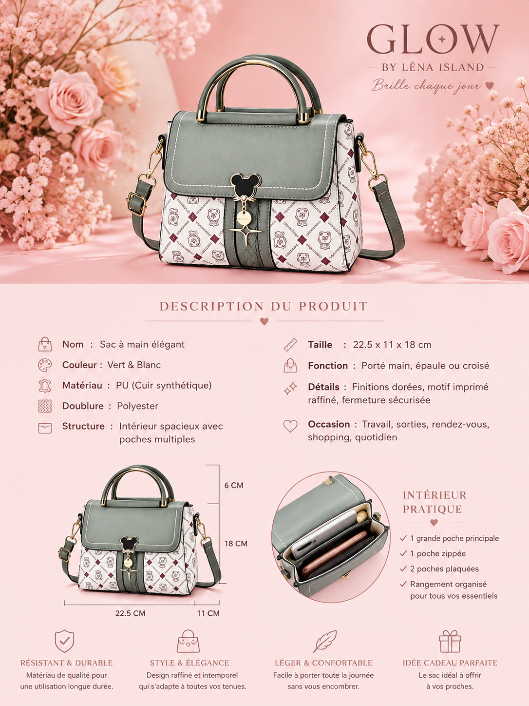 Sac à Main Élégance 🌸 | Chic & Tendance
