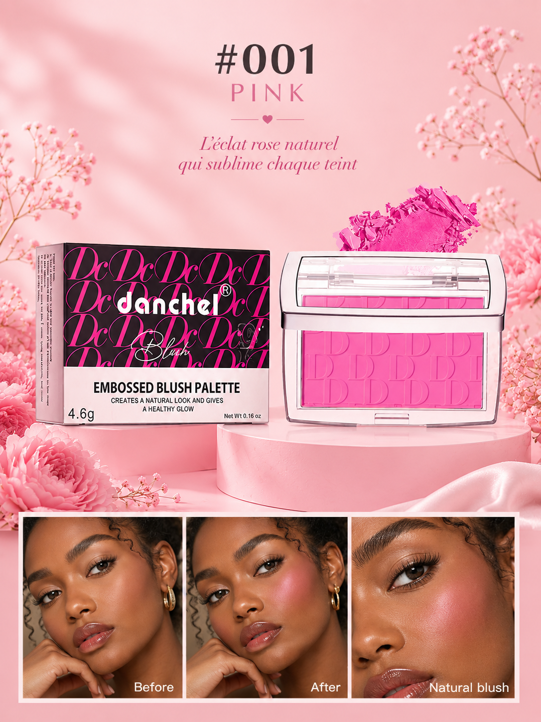 🌸 Blush Poudré Velours — Teint Éclat Naturel🌸
