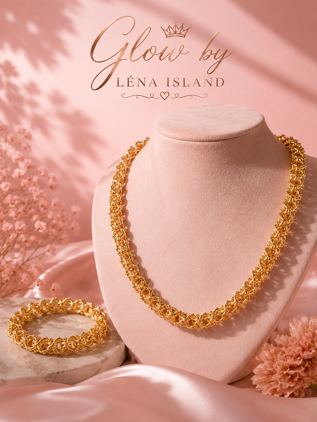 ✨ Collier Cuban Link 18K Gold – Glow by Léna Island ✨