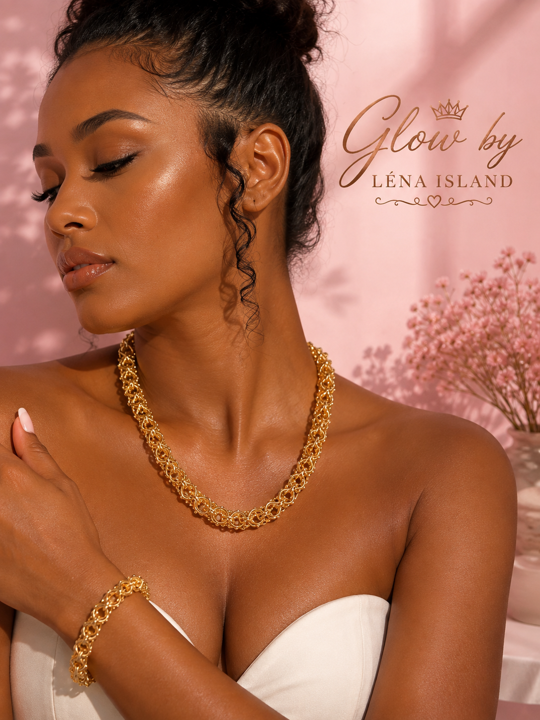✨ Collier Cuban Link 18K Gold – Glow by Léna Island ✨