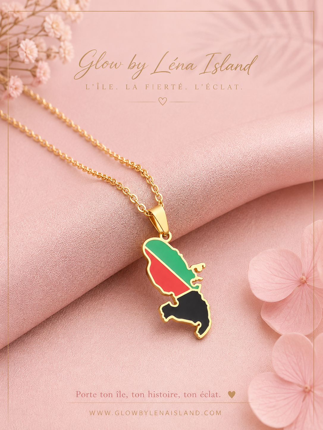 🇲🇶 Pendentif Martinique – Une île, une histoire, une fierté ✨