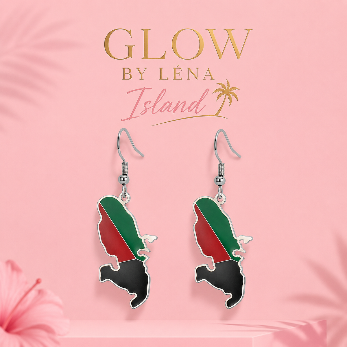 Boucles d’Oreilles Carte de la Martinique 🌴🇲🇶 – Bijou Élégant & Tendance ✨