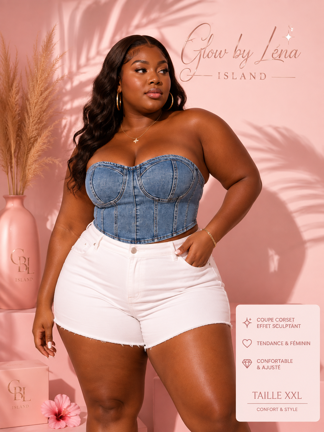 ✨Bustier Corset en Jean – Effet Sculptant & Ultra Tendance 💙