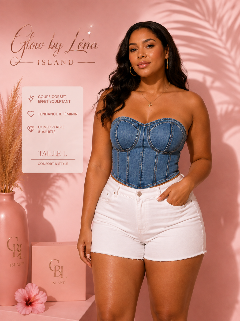 ✨Bustier Corset en Jean – Effet Sculptant & Ultra Tendance 💙