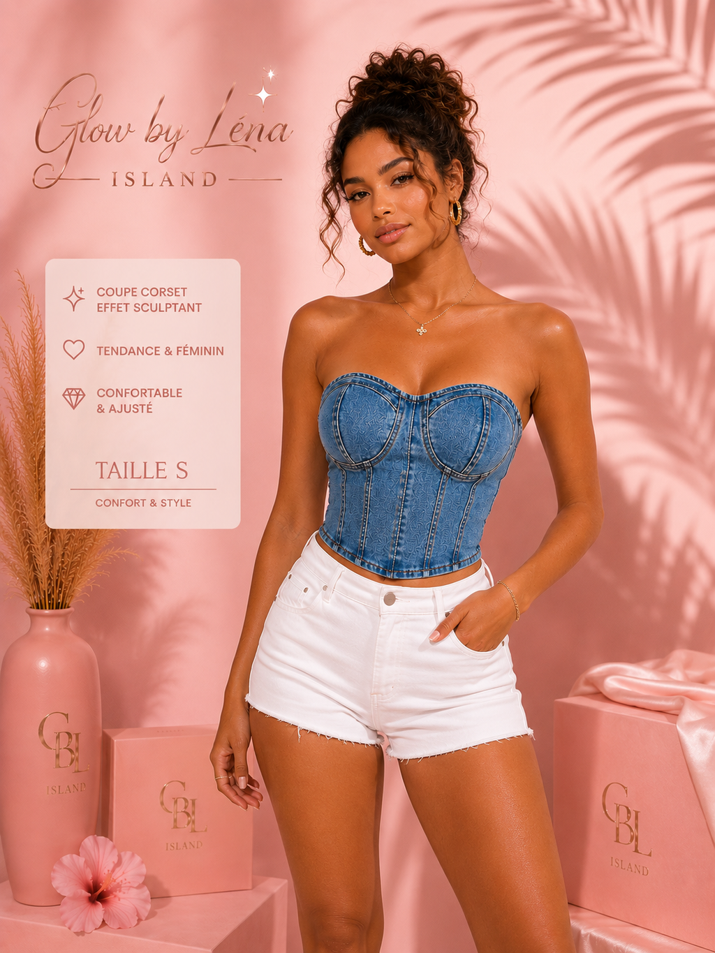 ✨Bustier Corset en Jean – Effet Sculptant & Ultra Tendance 💙