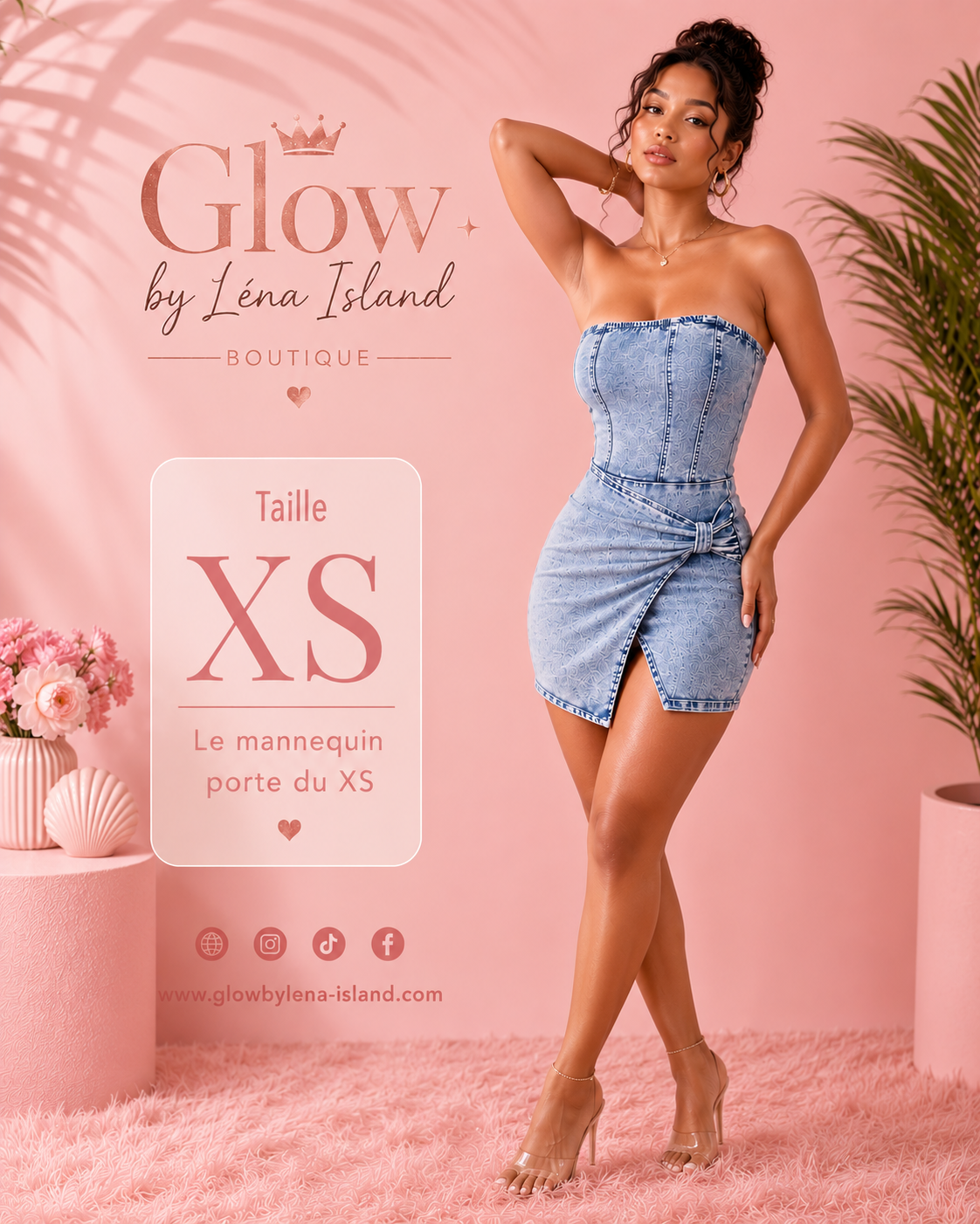 ✨ Robe Tube en Jean Torsadée – Style Chic & Tendance 💙