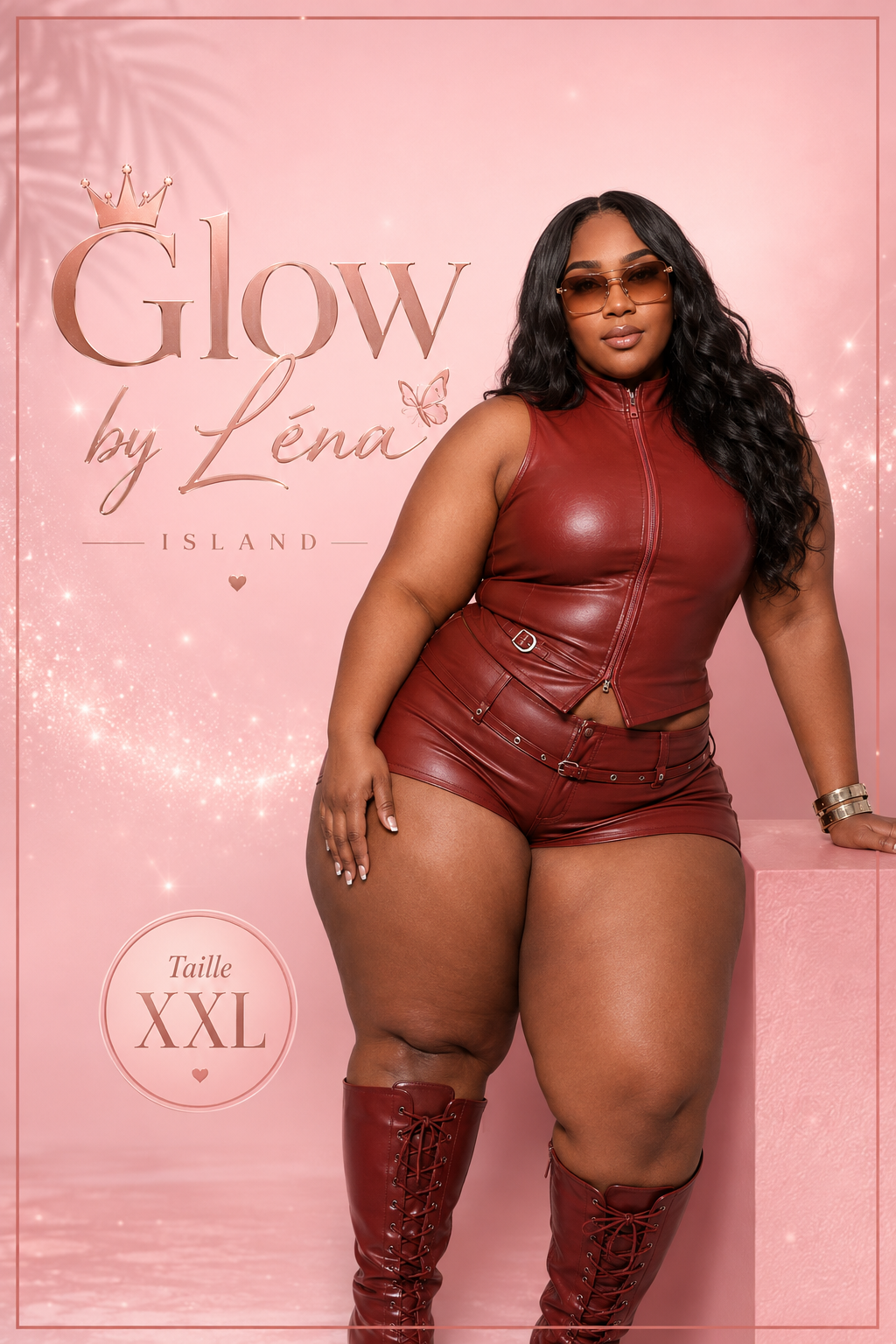 🖤❤️Ensemble 2 pièces effet cuir – Glam & Sexy ✨
