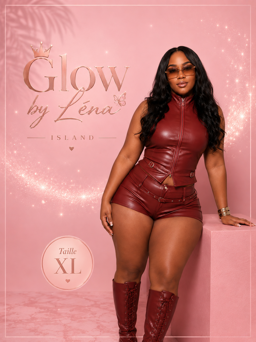 🖤❤️Ensemble 2 pièces effet cuir – Glam & Sexy ✨