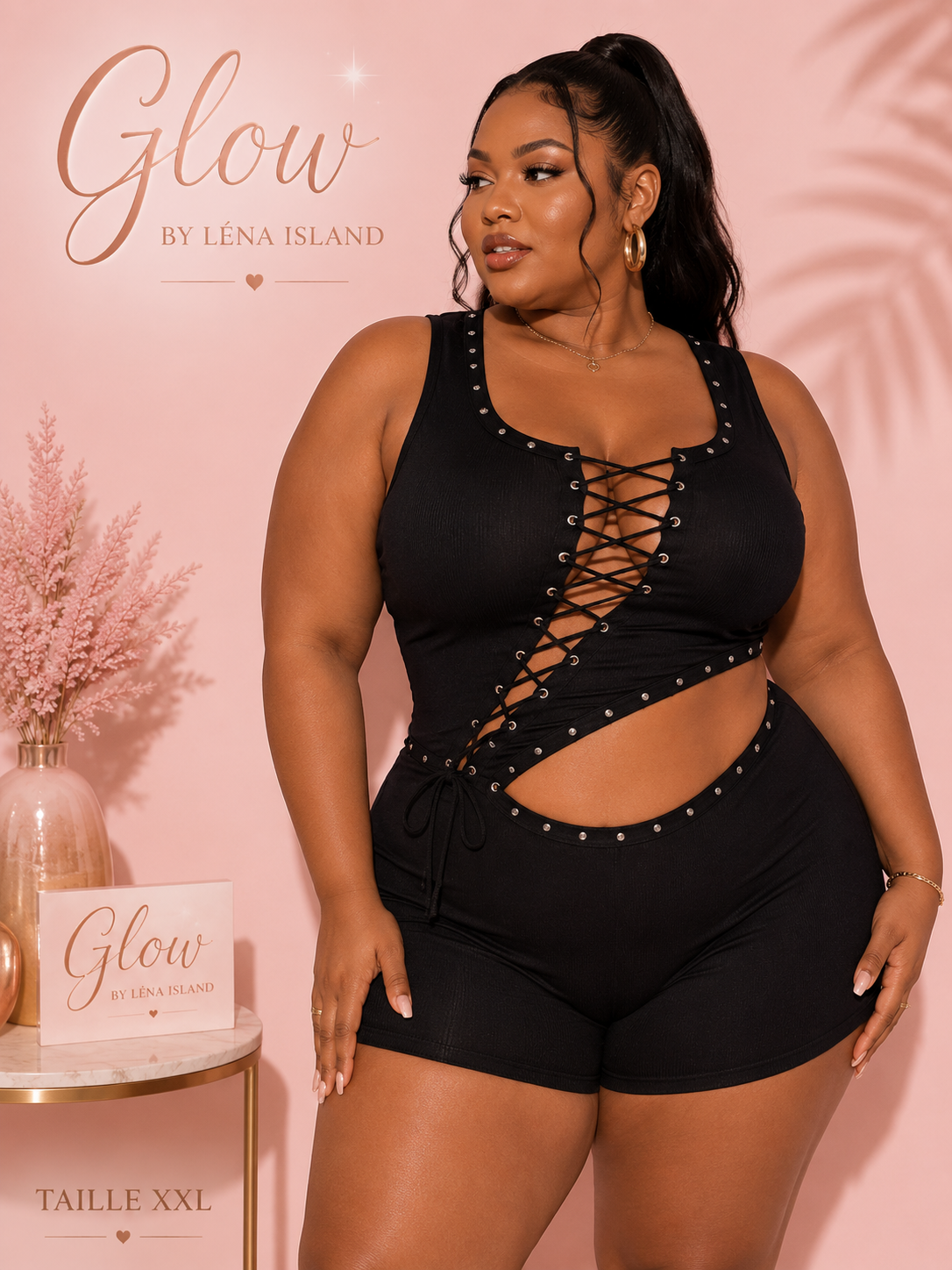 🦋 Combishort Romper Y2K – Noir 🖤✨