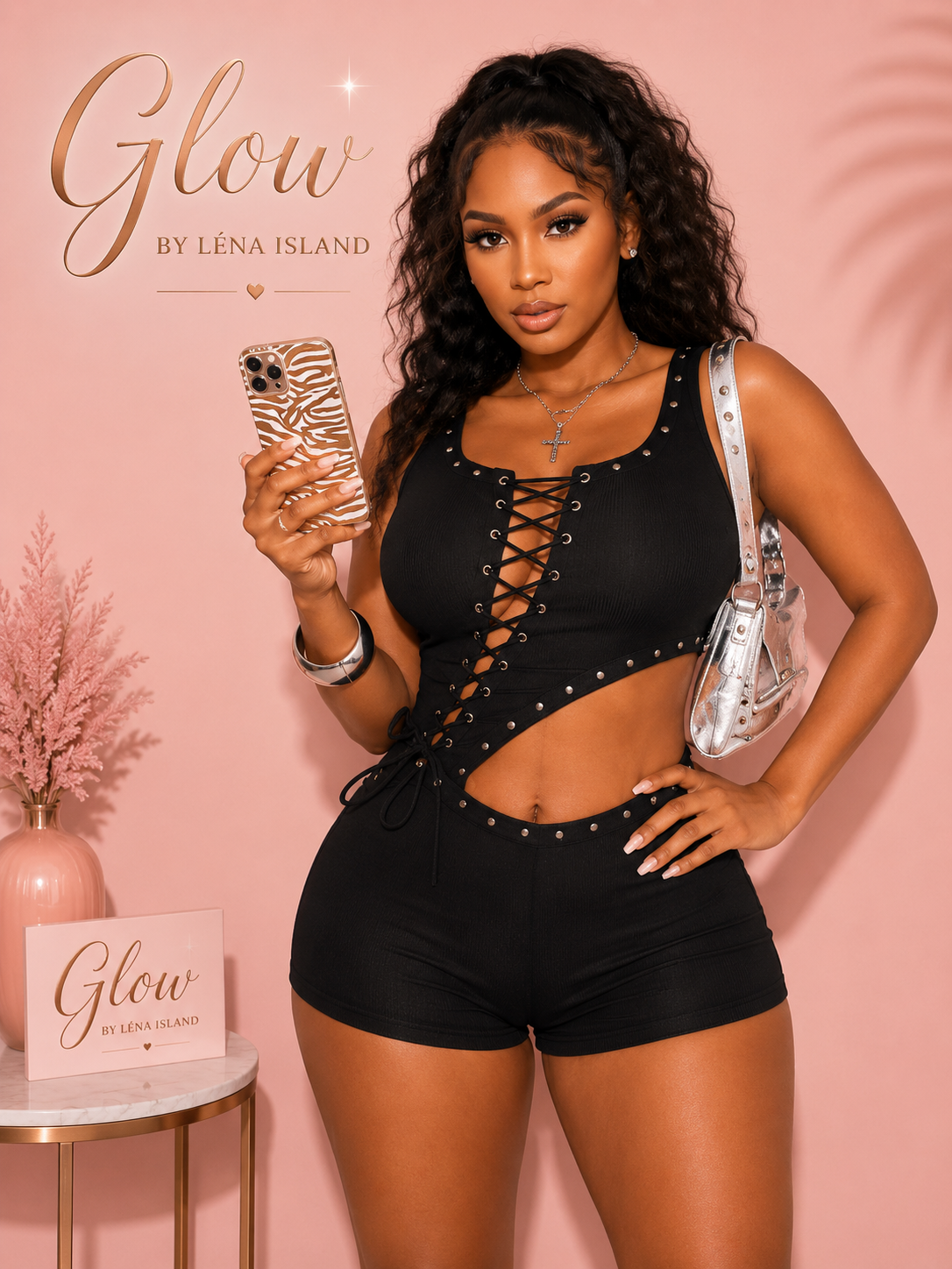 🦋 Combishort Romper Y2K – Noir 🖤✨