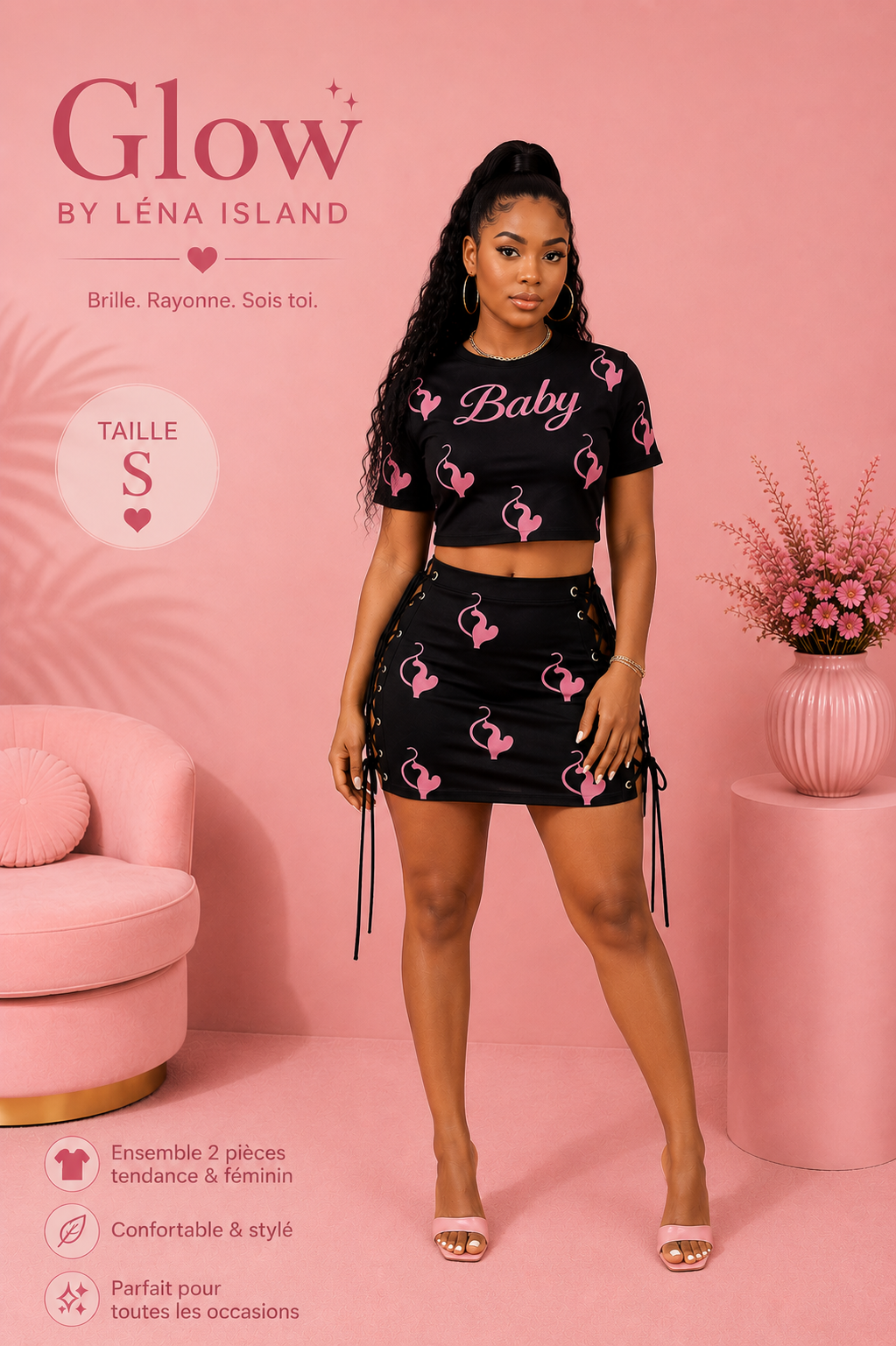 🎀 Ensemble 2 pièces « BABY » 💕✨