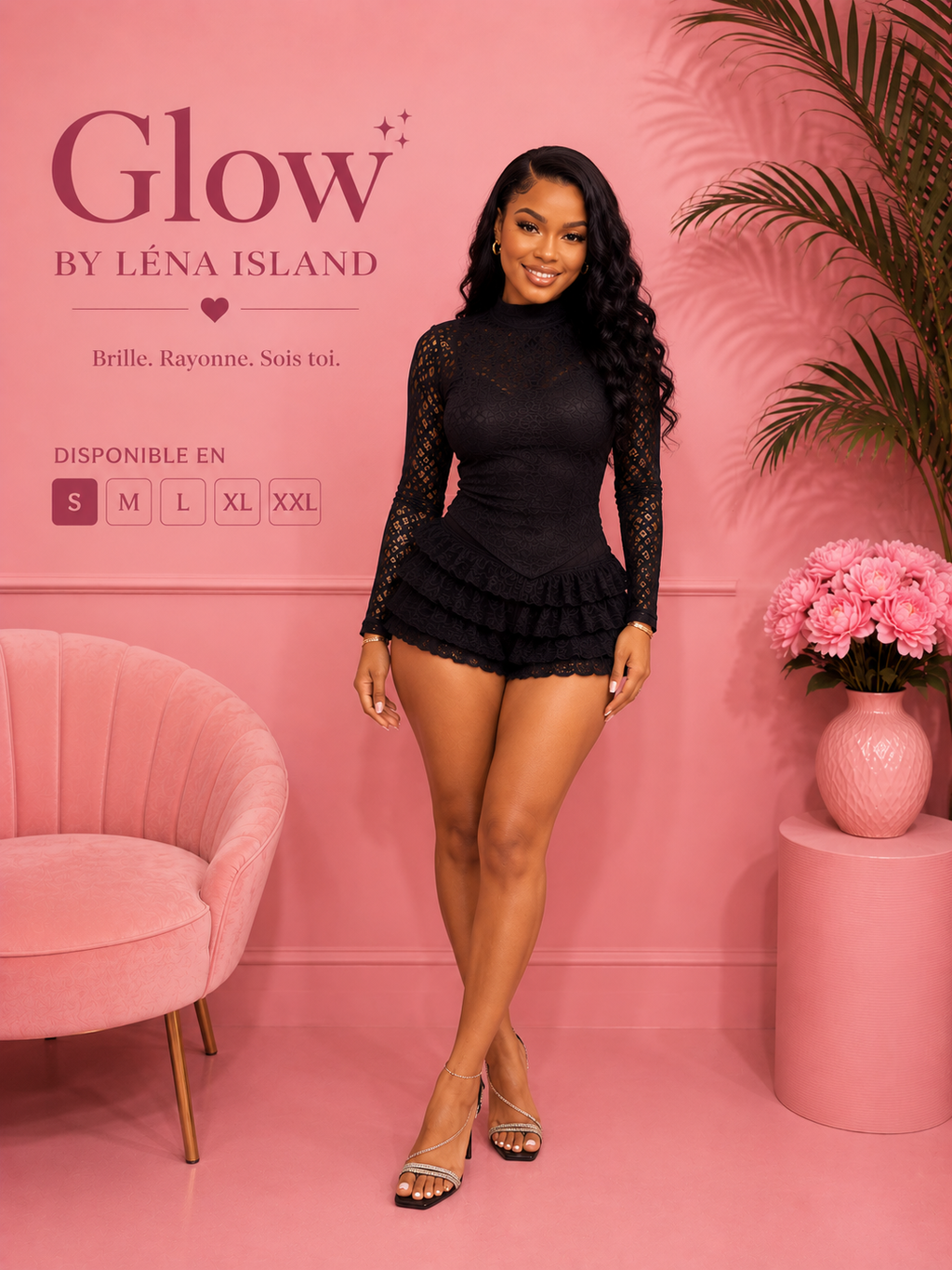 ✨ Combinaison Romper en Dentelle – Élégance & Glamour ✨