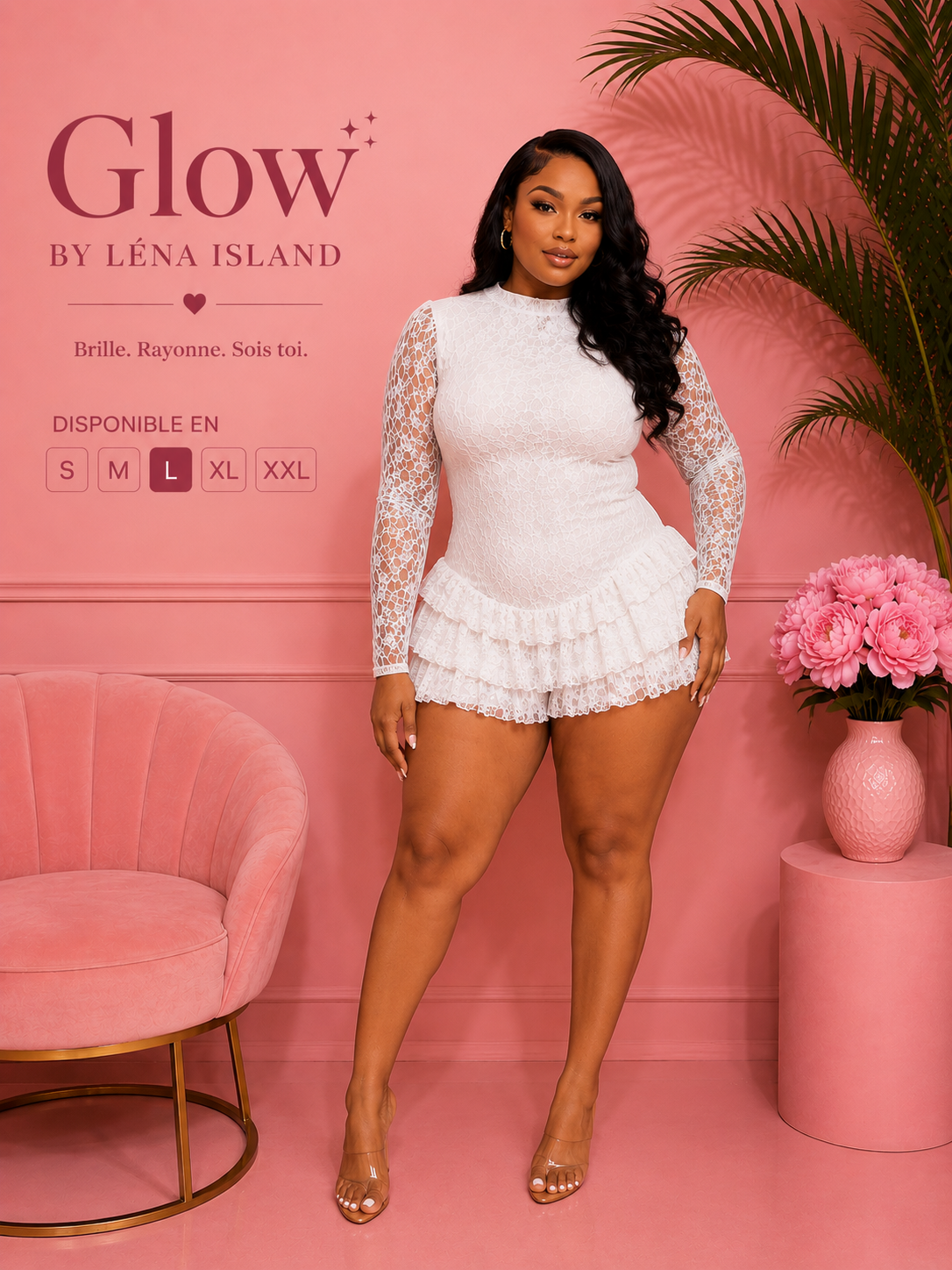 ✨ Combinaison Romper en Dentelle – Élégance & Glamour ✨