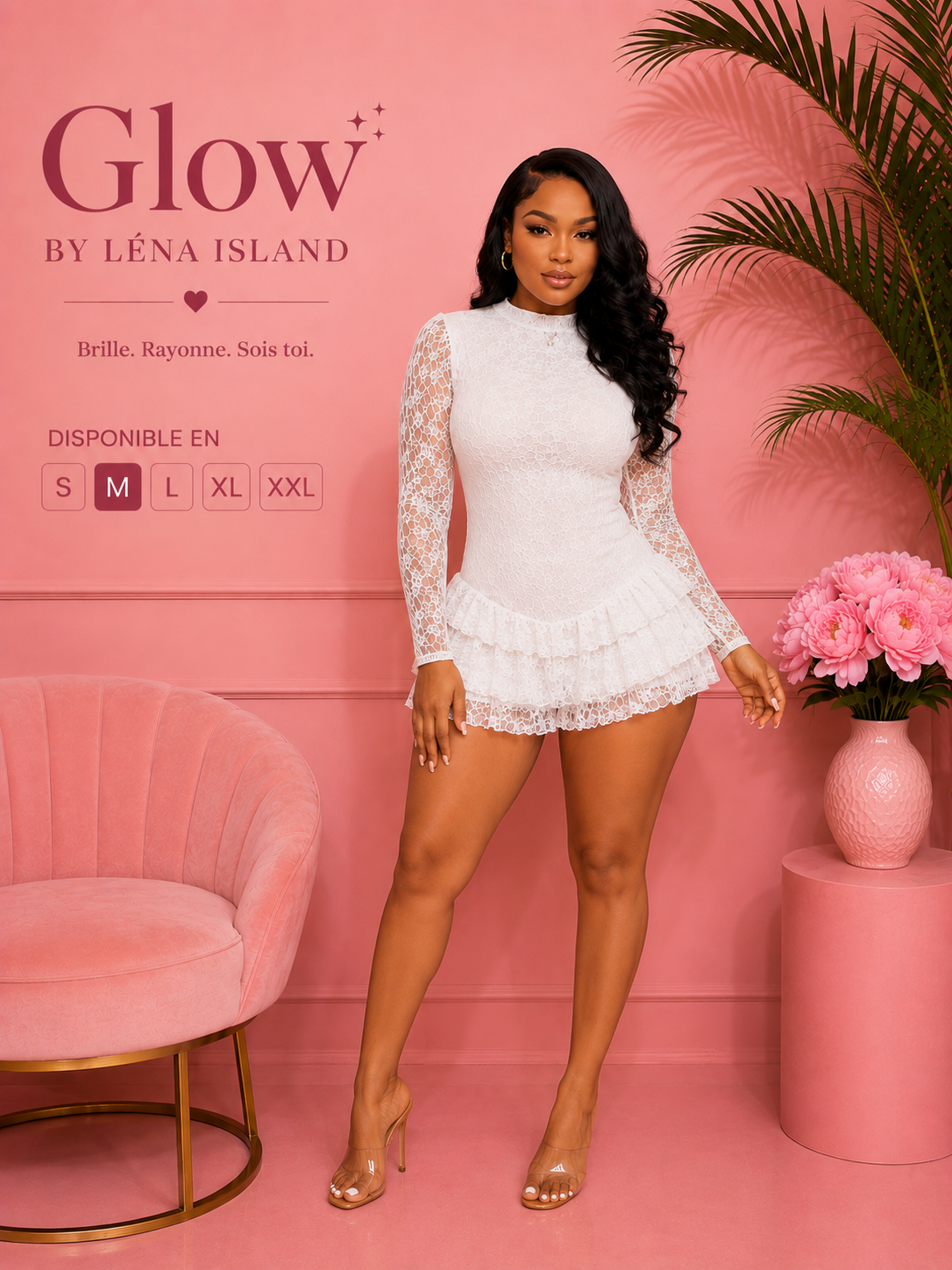 ✨ Combinaison Romper en Dentelle – Élégance & Glamour ✨