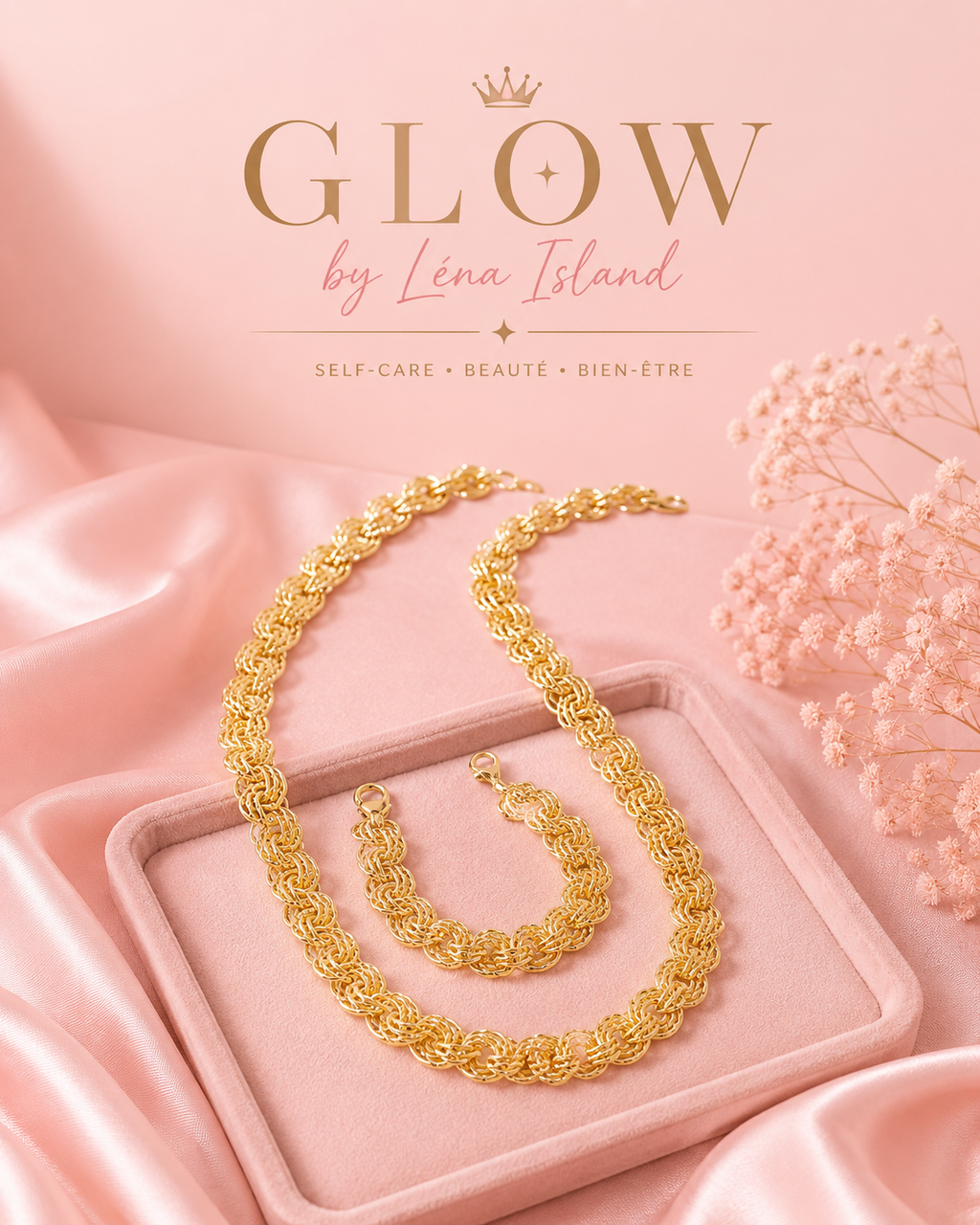 ✨ Parure Éclat Doré – Collier & Bracelet ✨