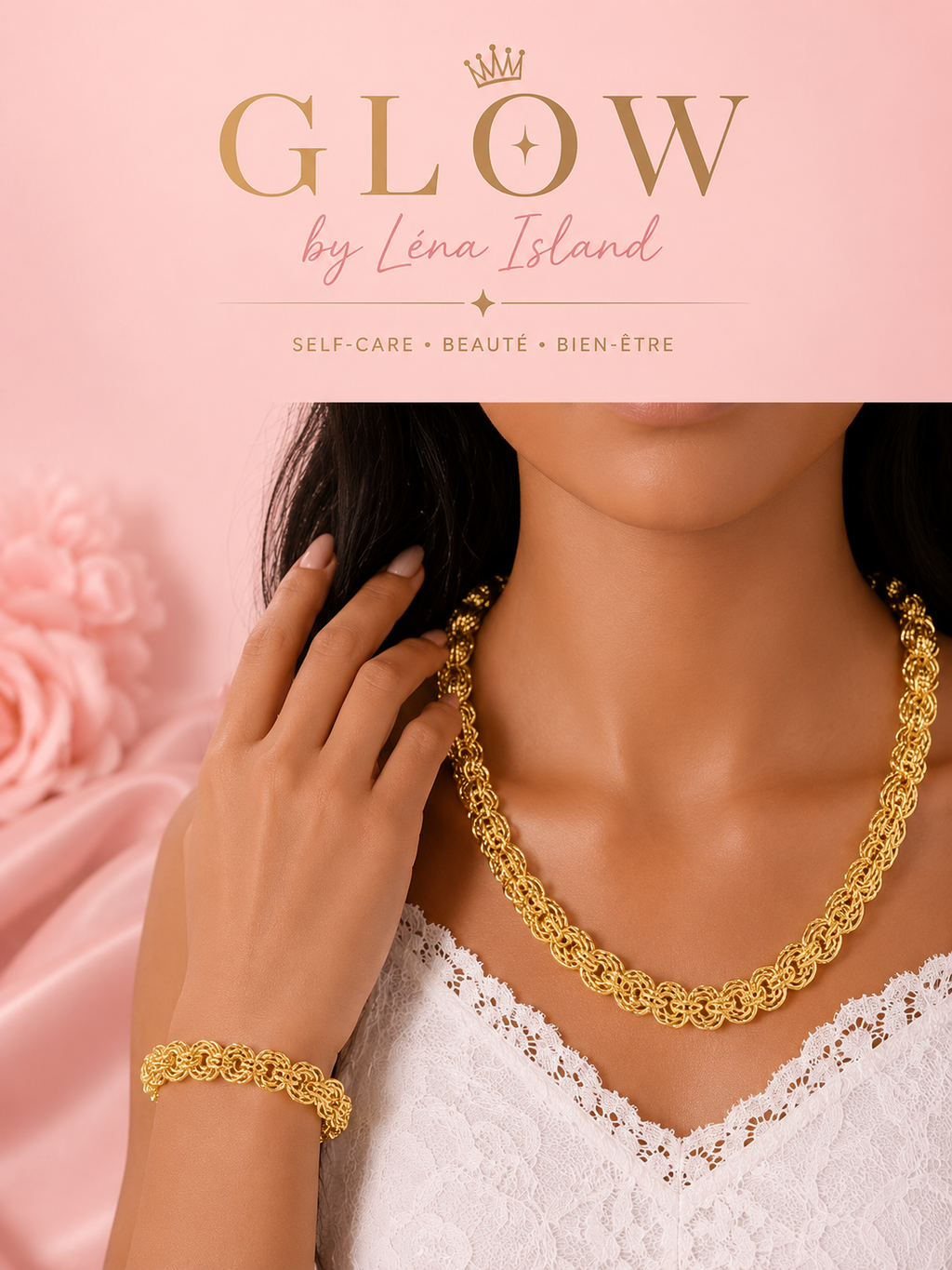 ✨ Parure Éclat Doré – Collier & Bracelet ✨