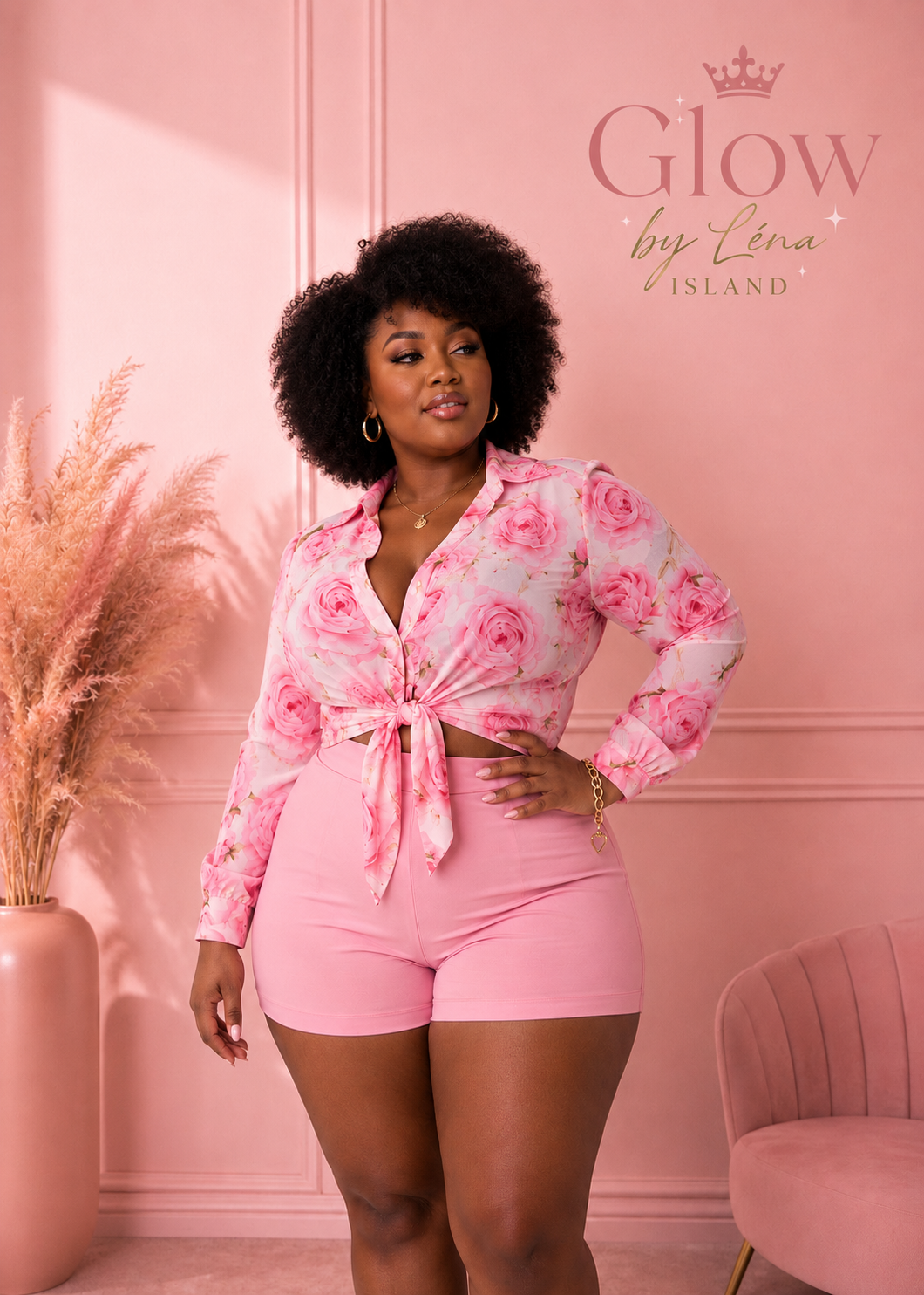 ✨ Ensemble Chic & Élégant – Chemisier + Short