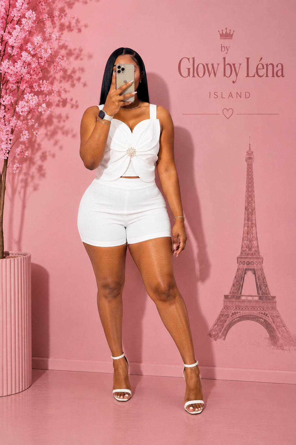 🌼Ensemble 2 Pièces Jaune Soleil – Top Sans Manches & Short🌼