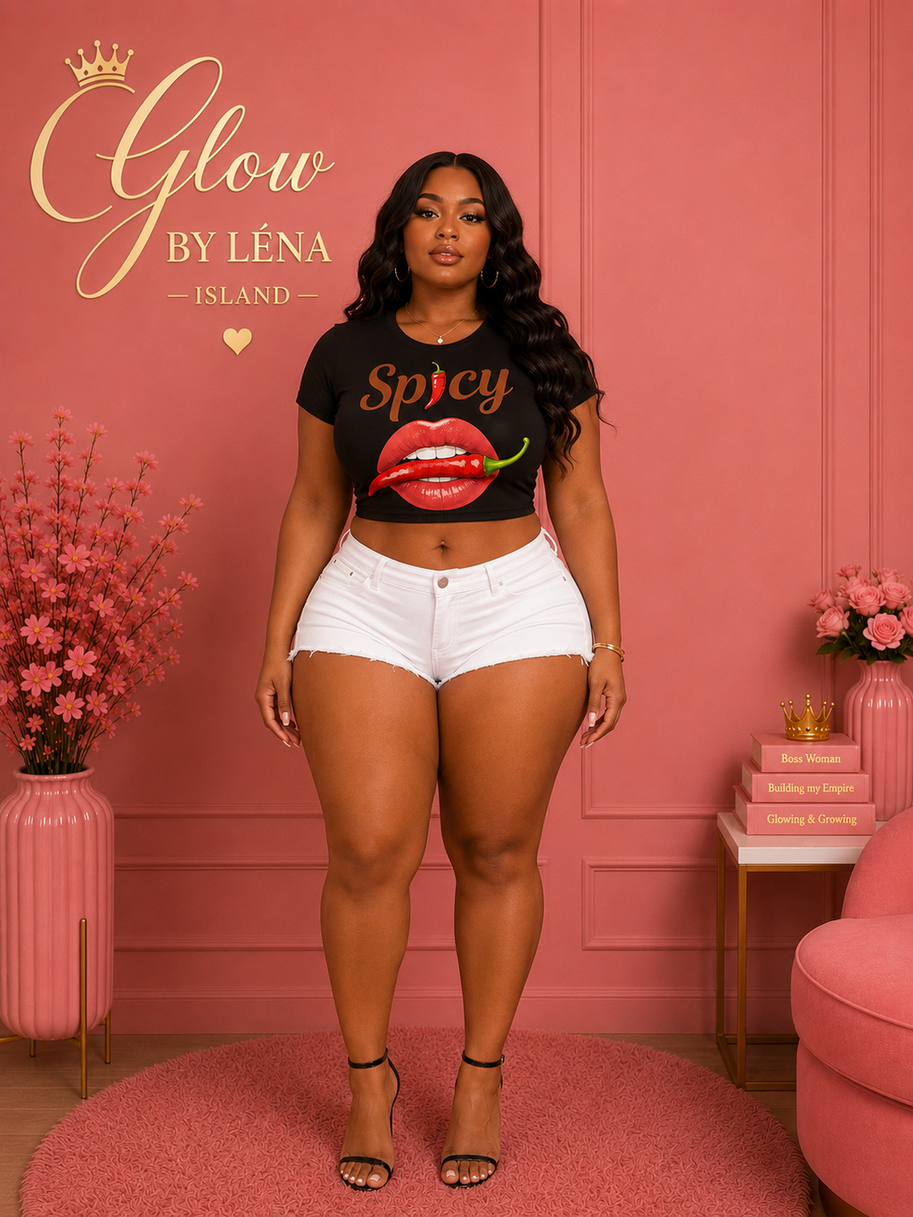 🌶️💋 T-shirt Crop « Spicy » – Y2K Vibes 💕✨