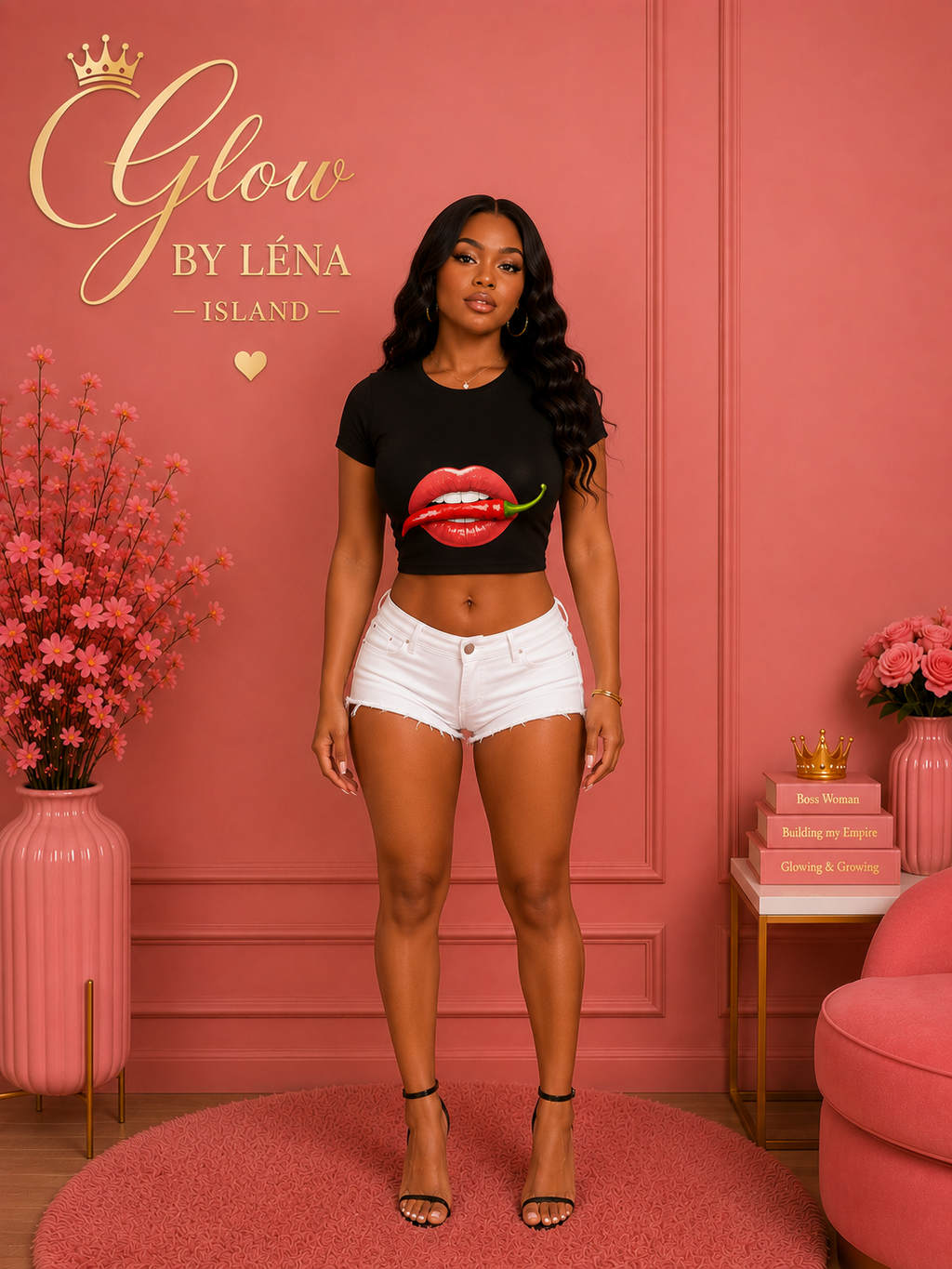 🌶️💋 T-shirt Crop « Spicy » – Y2K Vibes 💕✨