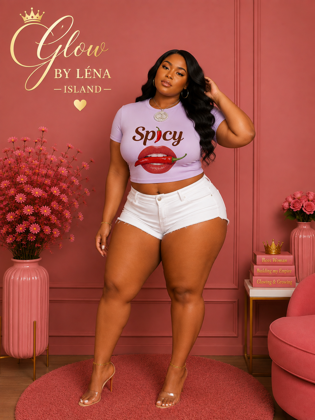 🌶️💋 T-shirt Crop « Spicy » – Y2K Vibes 💕✨