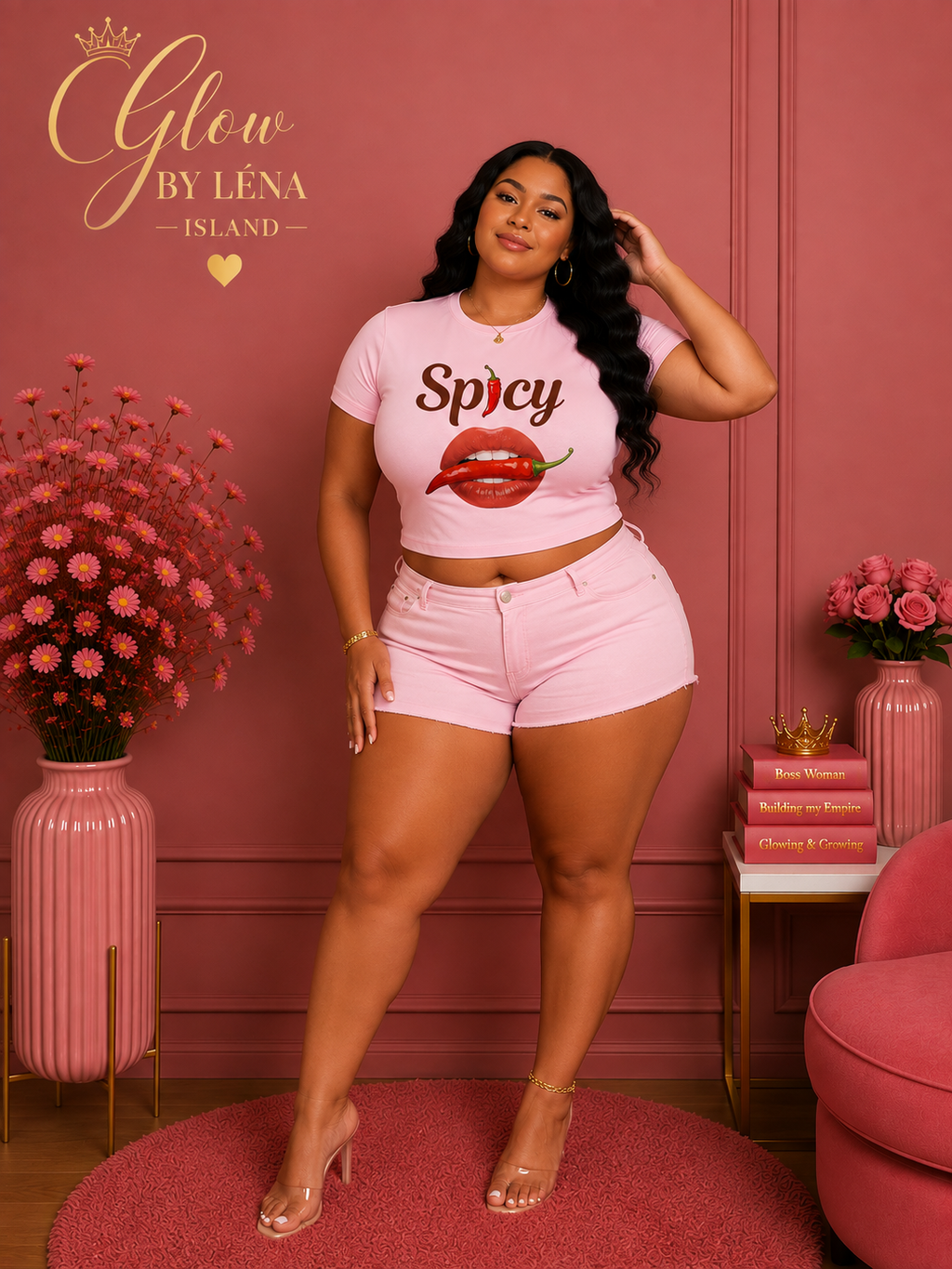 🌶️💋 T-shirt Crop « Spicy » – Y2K Vibes 💕✨