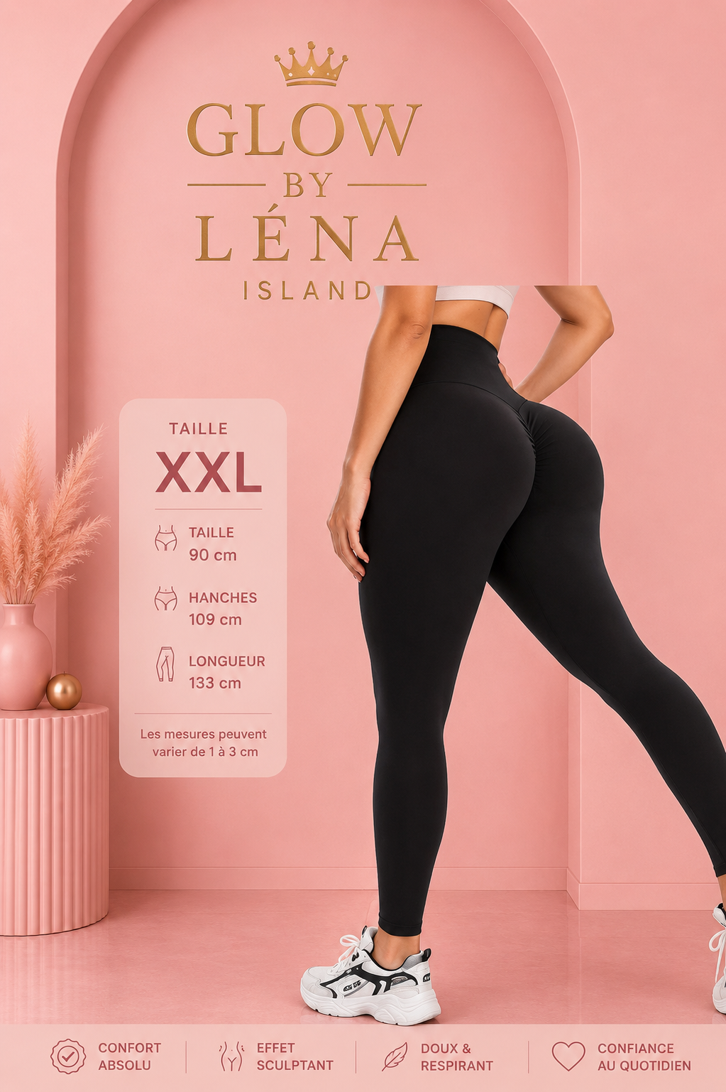 💜 Pantalon de Sport Sculptant Taille Haute