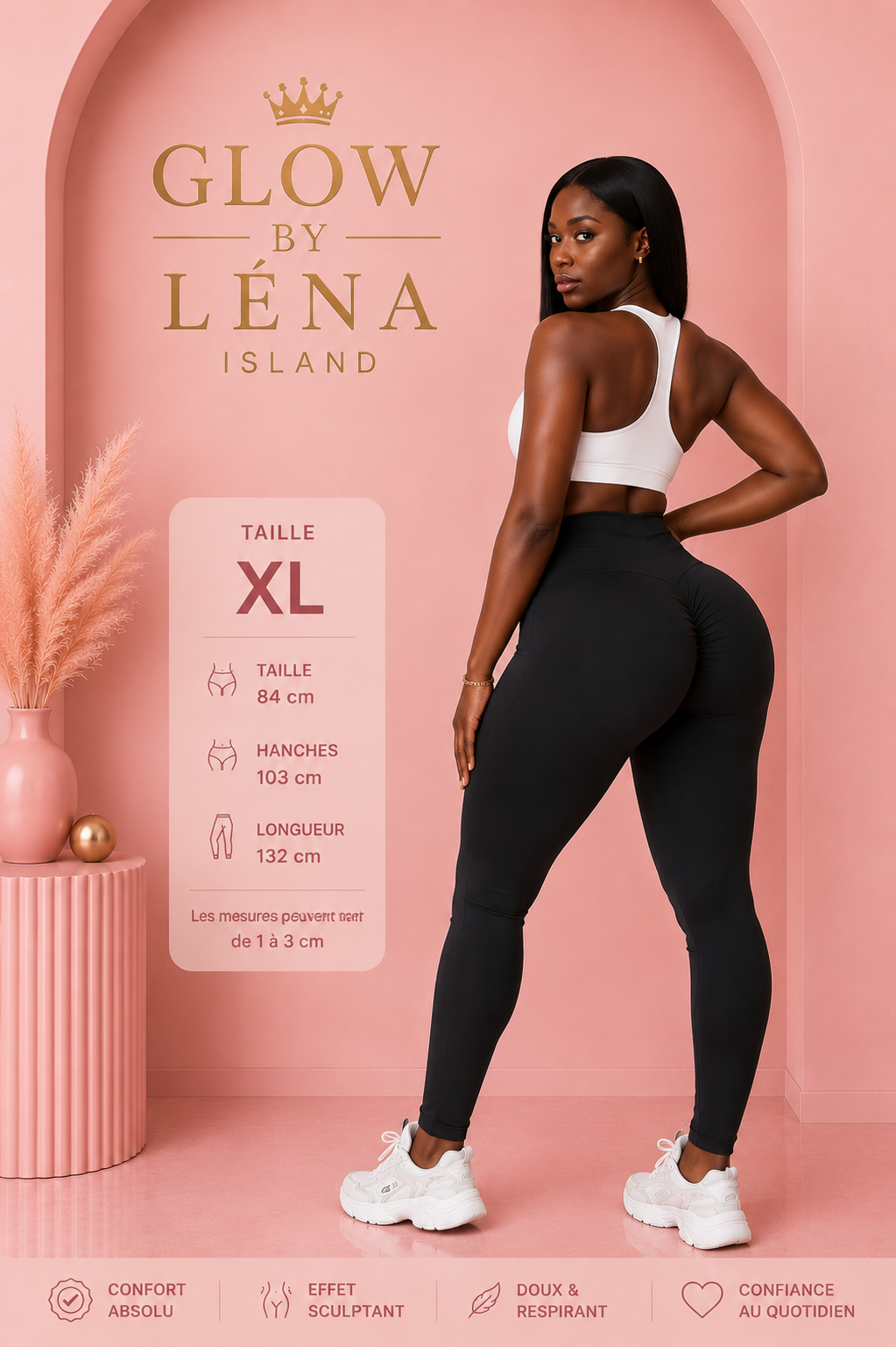💜 Pantalon de Sport Sculptant Taille Haute
