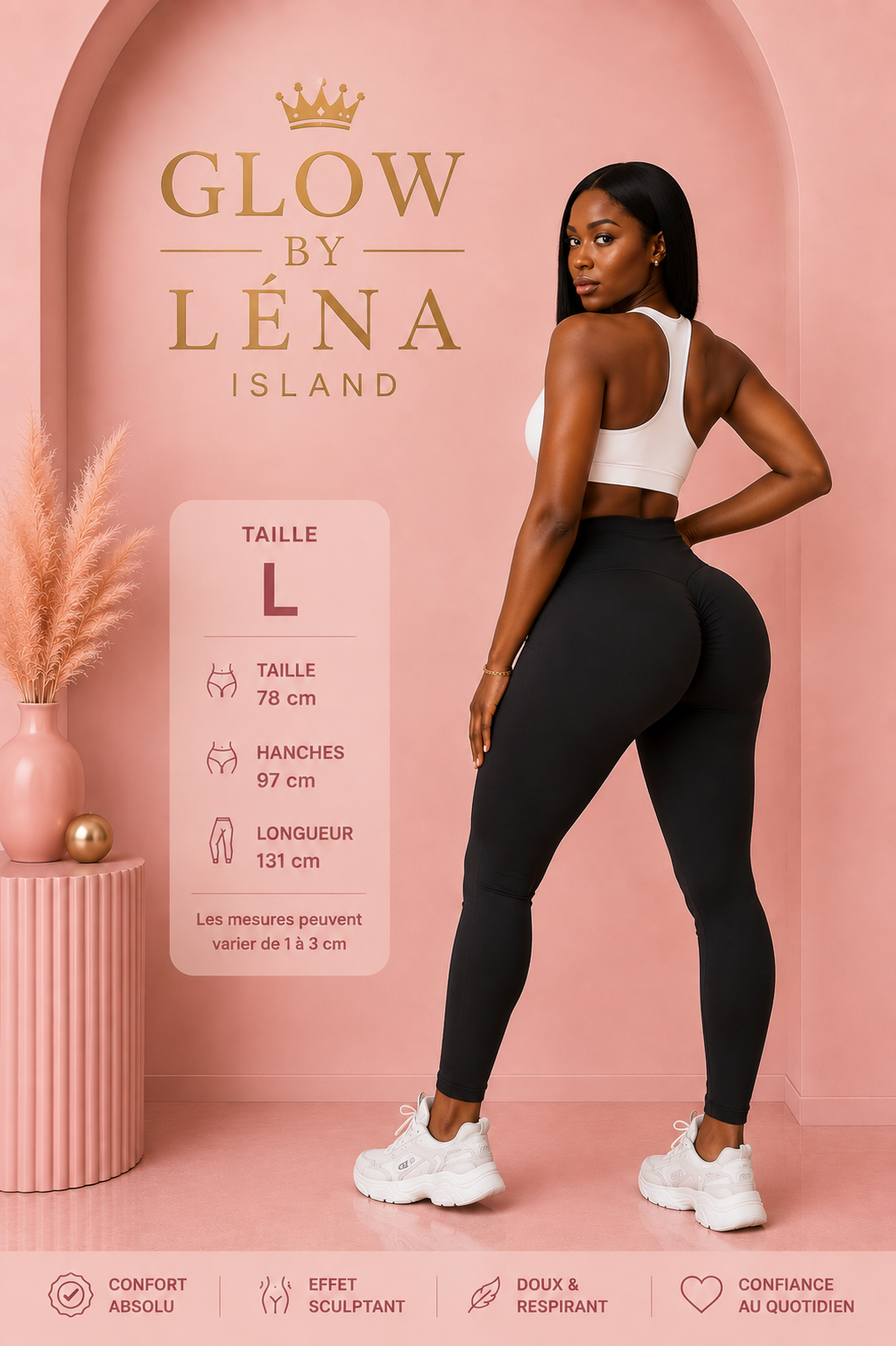 💜 Pantalon de Sport Sculptant Taille Haute