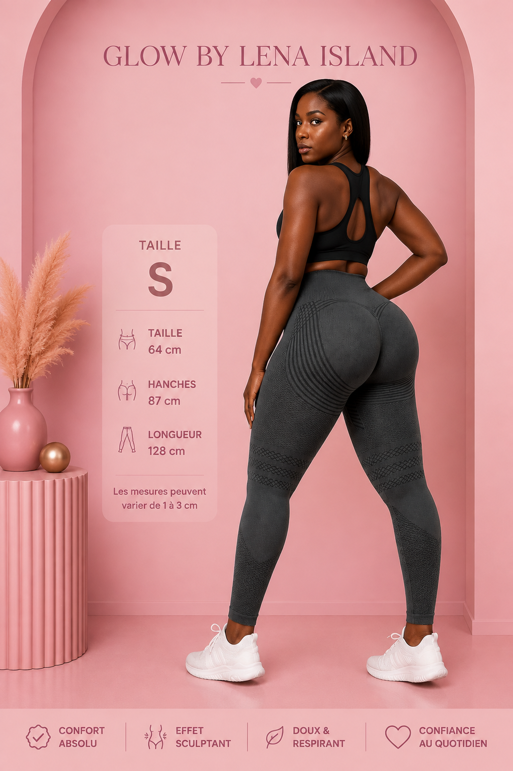 💜 Pantalon de Sport Sculptant Taille Haute