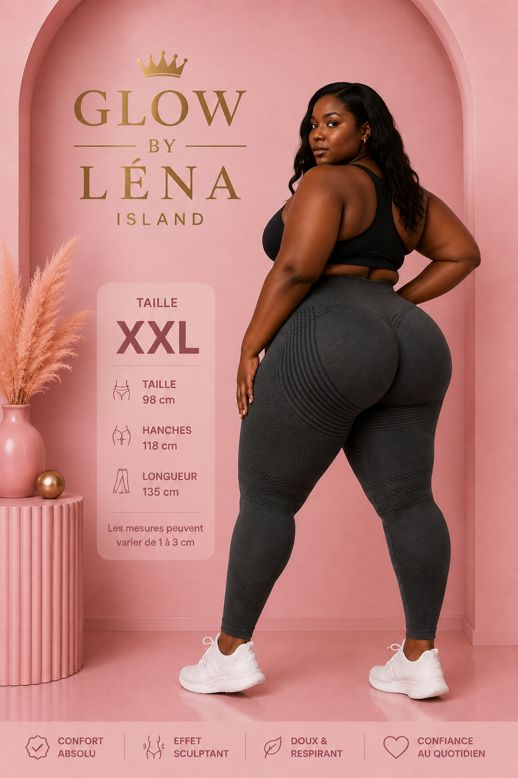 💜 Pantalon de Sport Sculptant Taille Haute