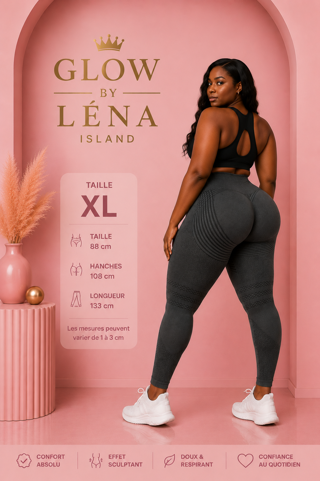 💜 Pantalon de Sport Sculptant Taille Haute